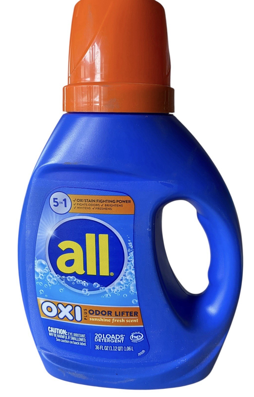 all Fresh & Clean Laundry Detergent Oxi Plus Odor Lifter 36 fl oz 20 Loads