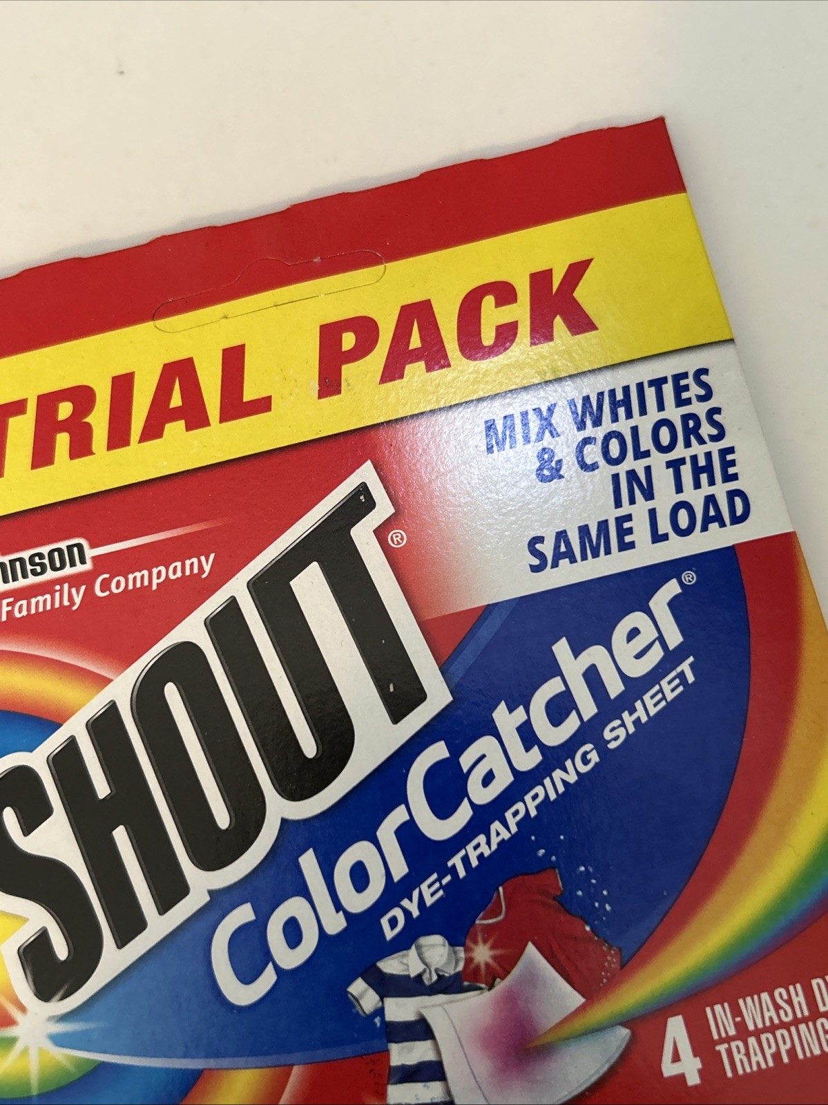 Shout Color Catcher Sheets Trial Pack 4 Count – Promotional Item See Photos