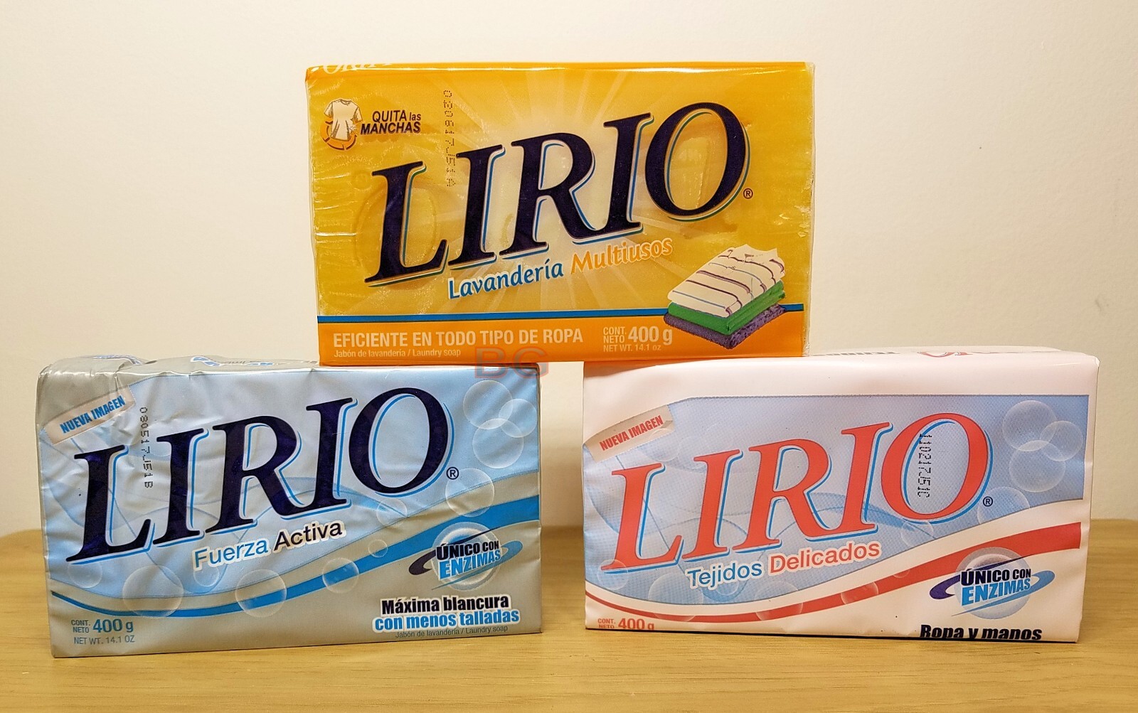 LIRIO Stain Remover Laundry Soap Bars Cleaning Bundle Jabon Lavanderia (3 Bars)