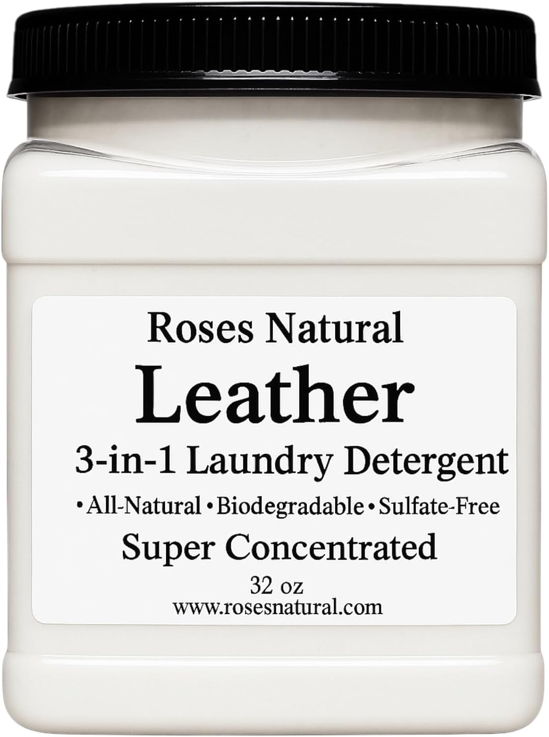 Leather-Scented 3-in-1 Laundry Detergent Powder, Natural, Plant-Based, HE Safe