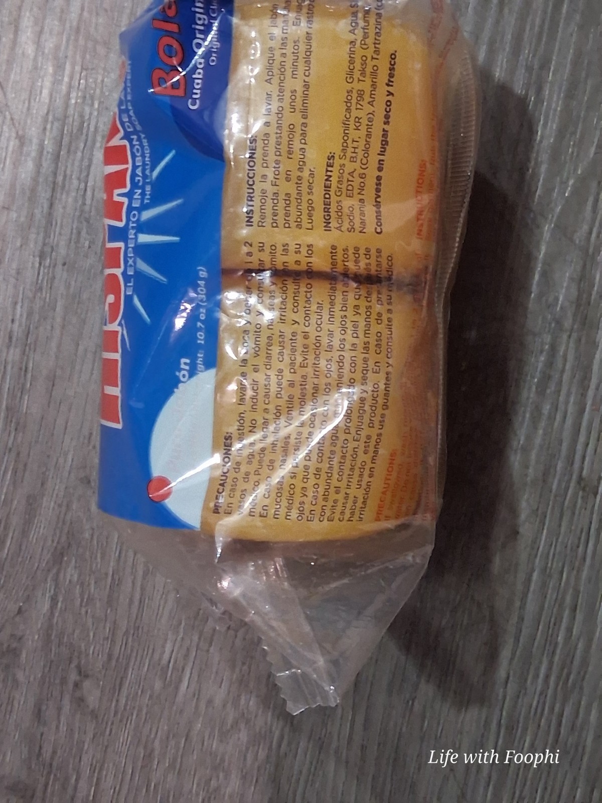HISPANO Jabon De Lavar Laundry Soap 2 pack of 5.35 oz round bar