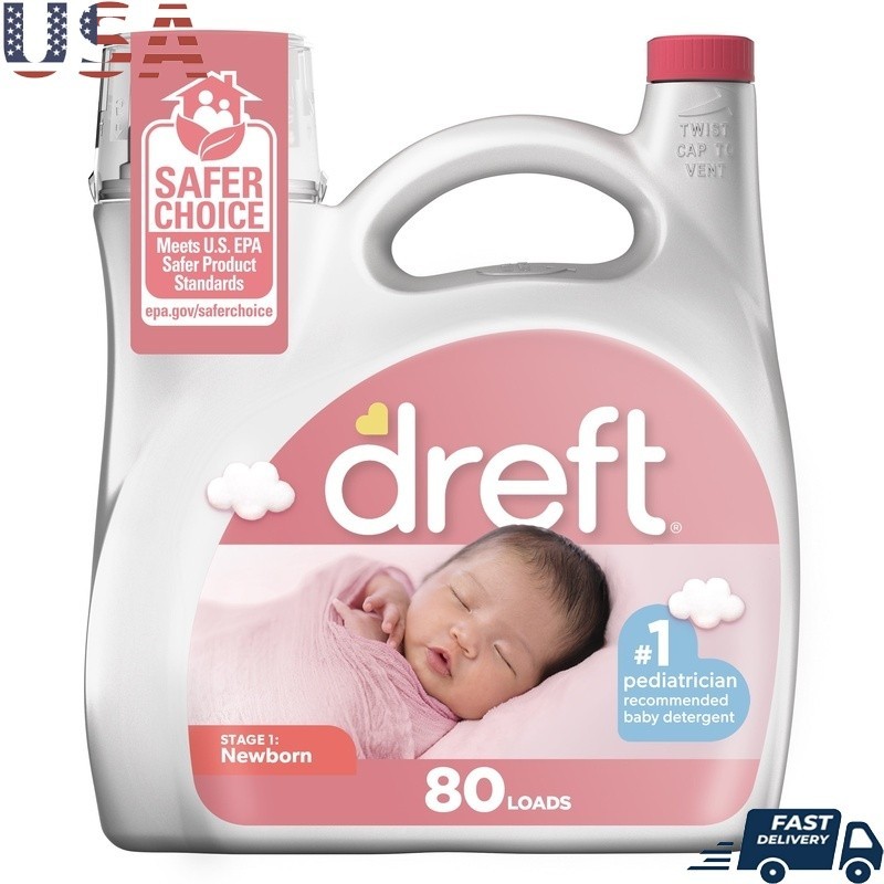 Newborn Baby Liquid Laundry Detergent Hypoallergenic Stain Remover 80 Loads
