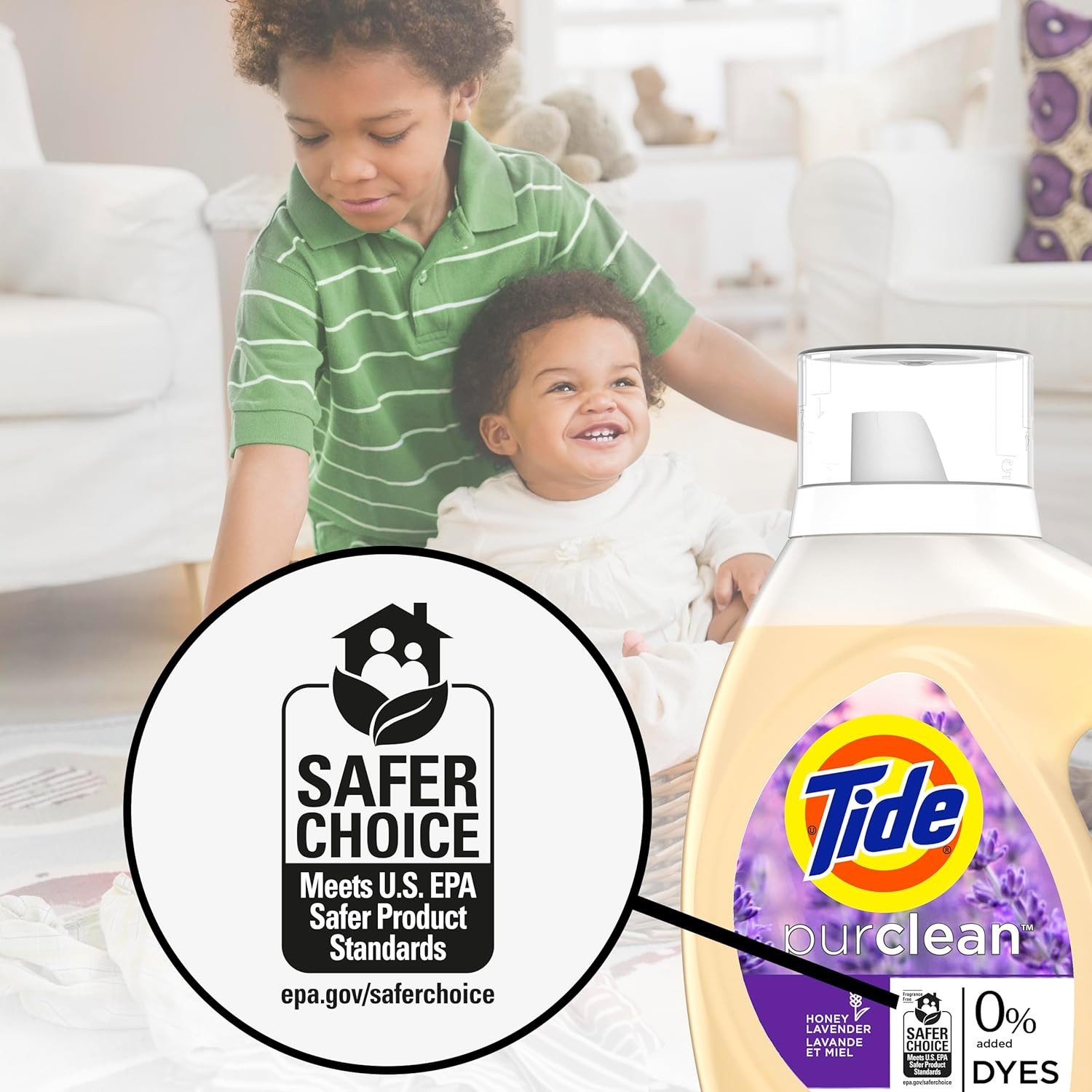 Concentrated Liquid Laundry Detergent, Honey Lavender Scent, 48 Loads, 63 Fl Oz