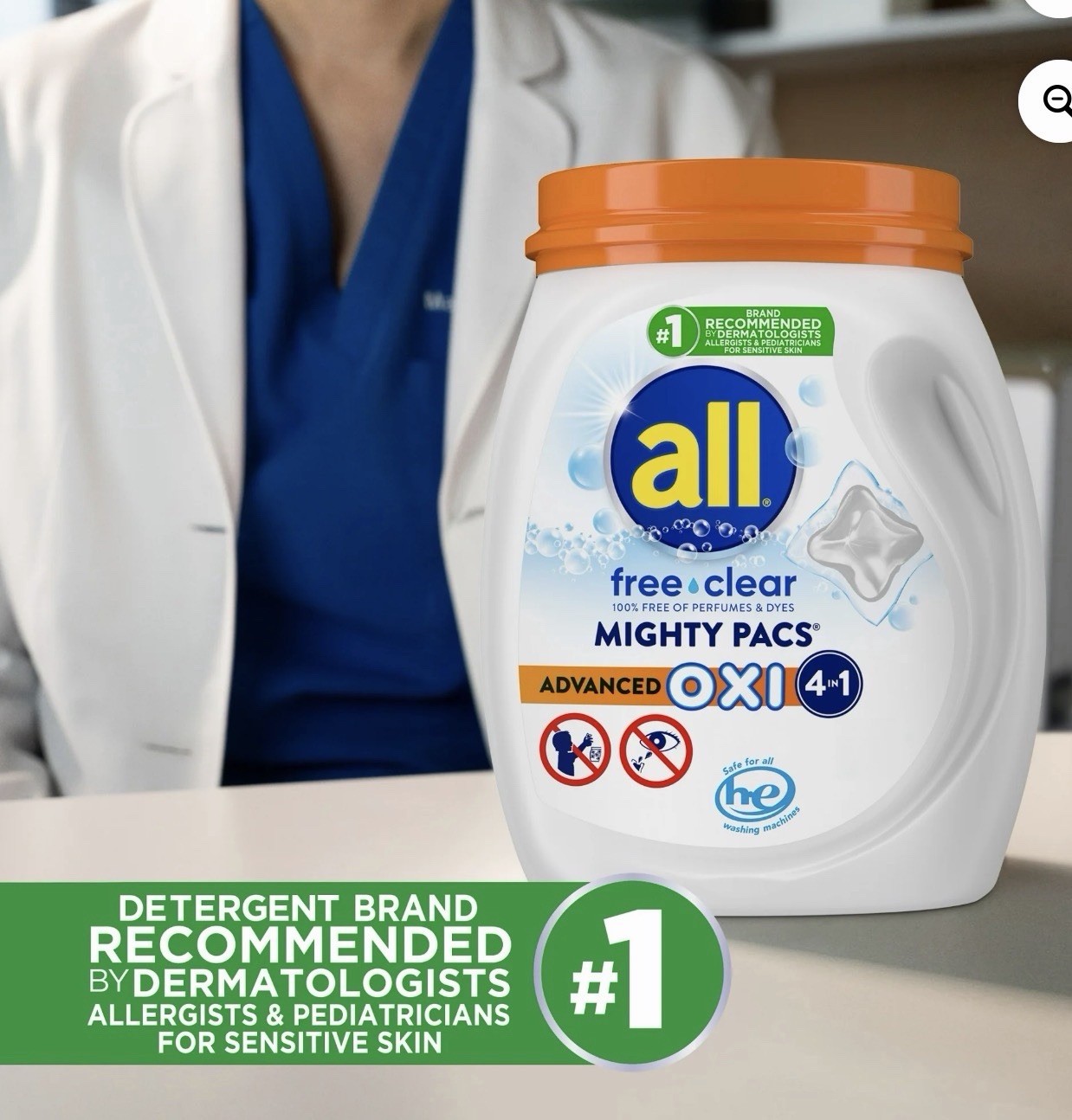 all Laundry Detergent, Mighty Pacs w/OXI Stain Re.. Free & Clear – new sealed