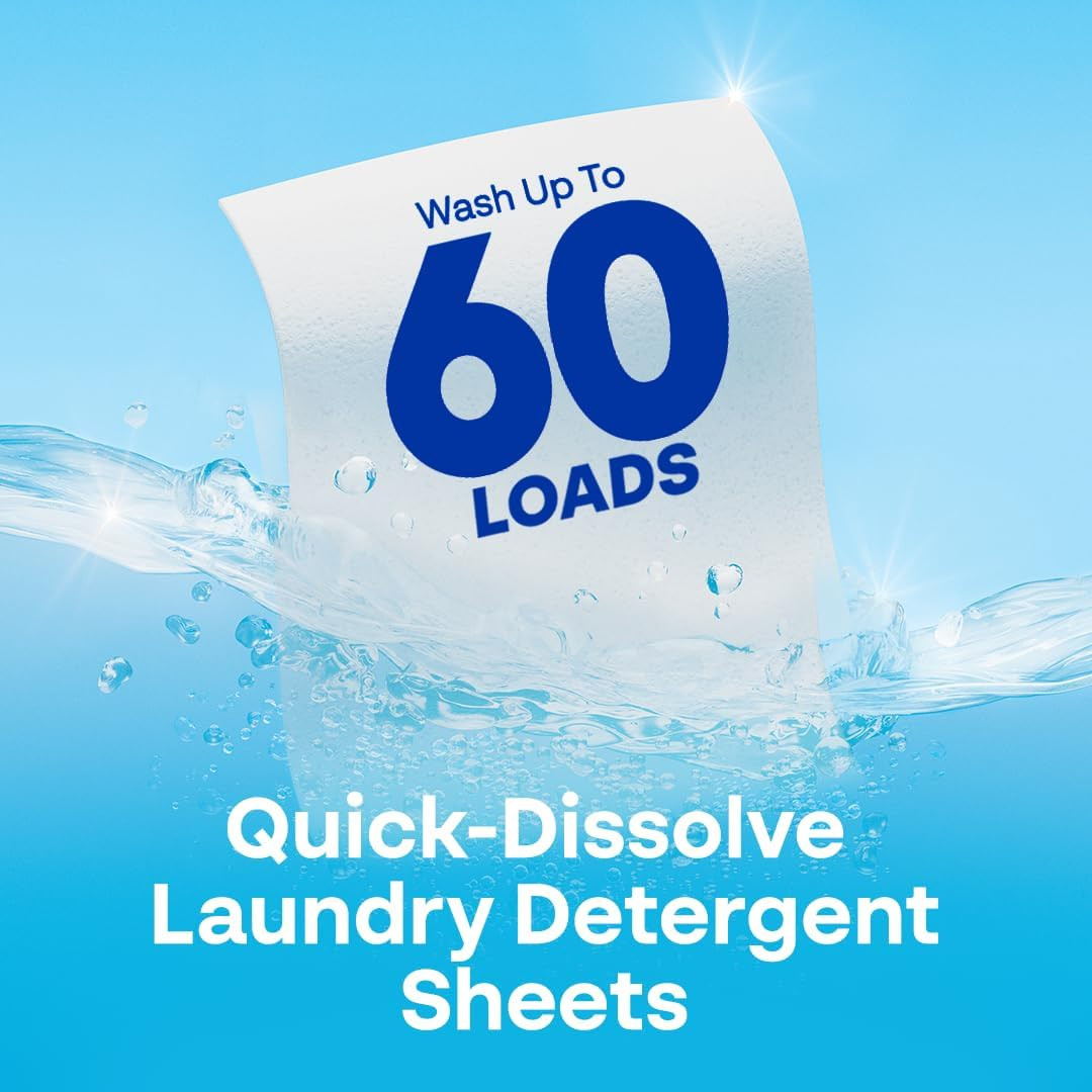 Laundry Detergent Sheets Fragrance-Free – 60 Loads Eco Liquidless