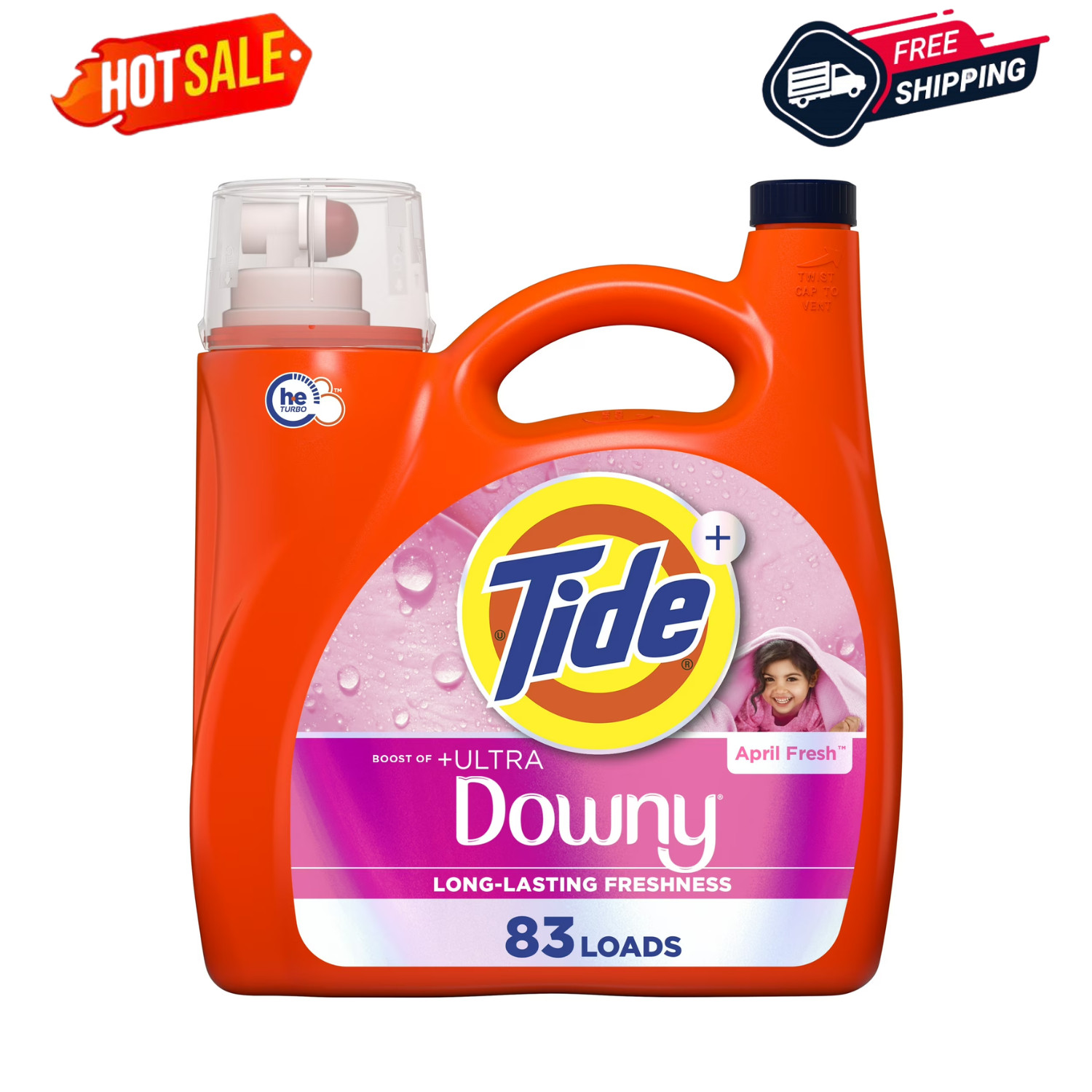 Tide Plus Ultra Downy April Fresh Liquid Laundry Detergent 117 Fl Oz