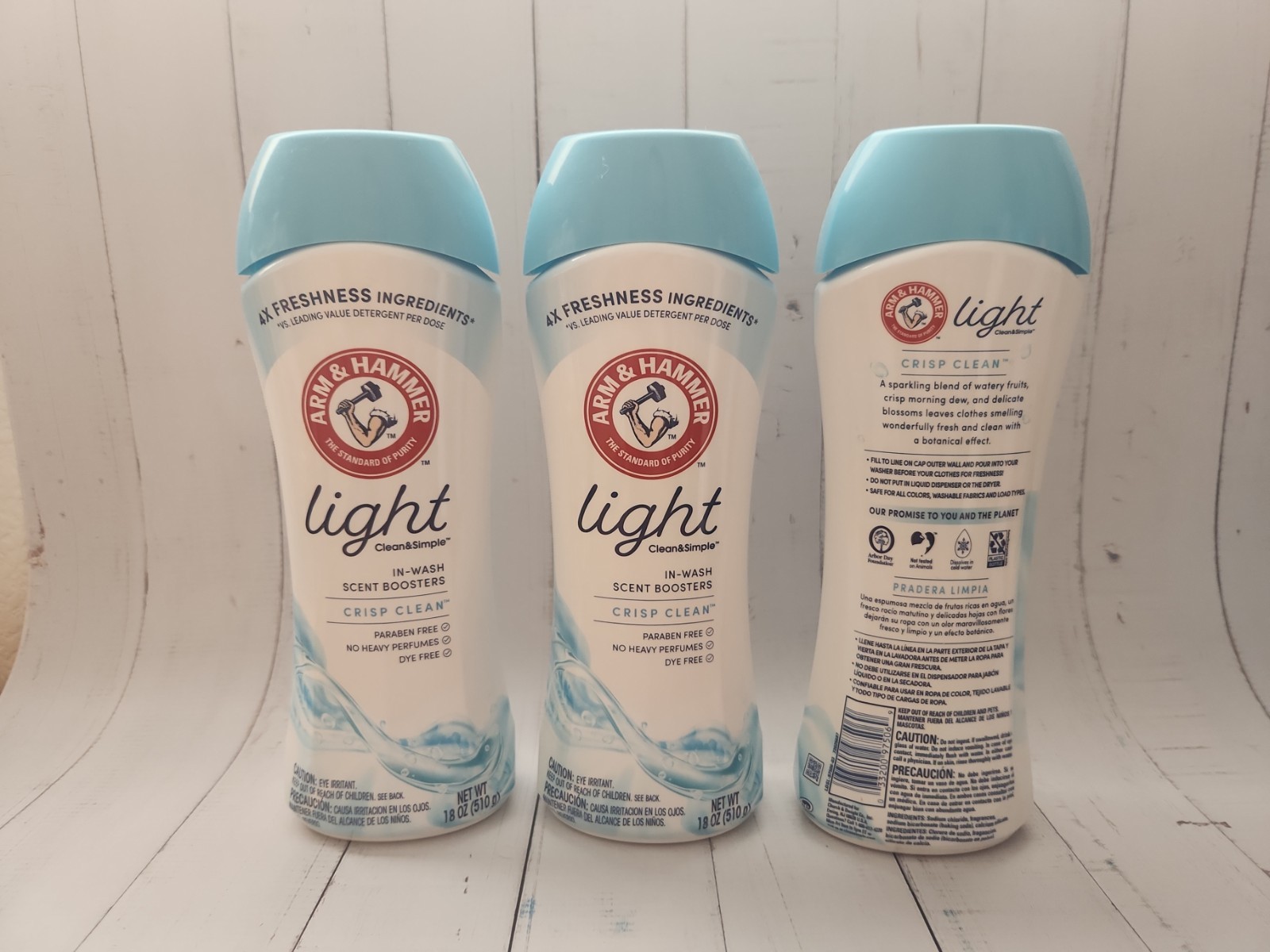 (Pack of 3) Arm & Hammer Light In-Wash Scent Boosters, Crisp Clean, 24 fl oz