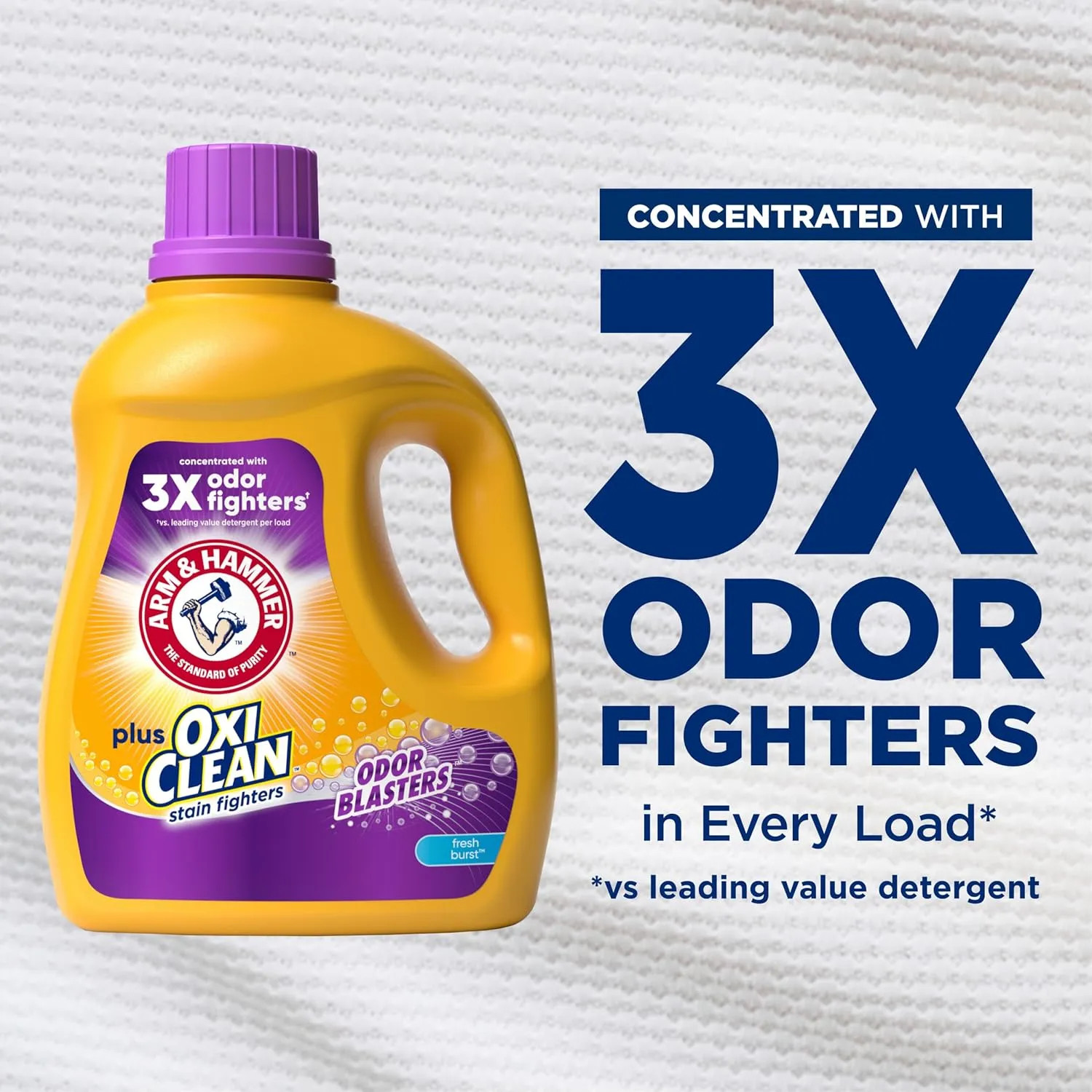 Arm & Hammer Plus OxiClean Odor Blasters Laundry Detergent Fresh Burst 74 Loads