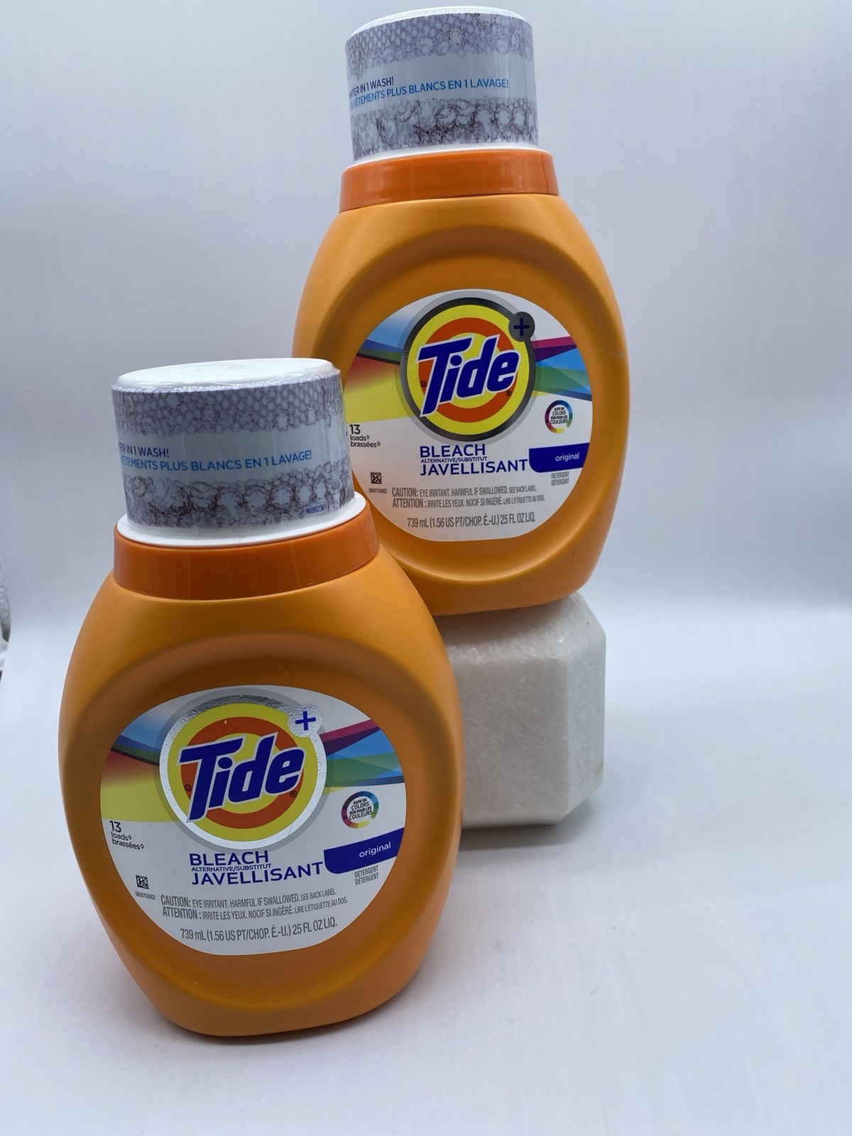 2x Tide Plus Bleach Alternative Liquid Laundry Detergent Original 25oz Ea Bs320