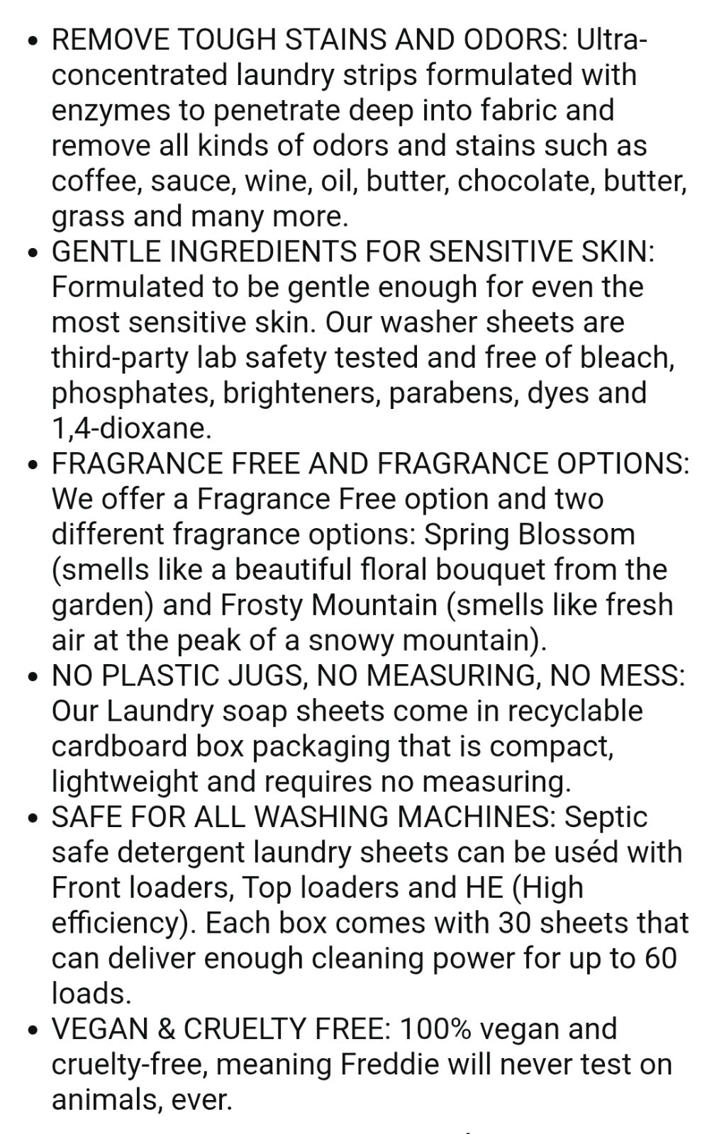 Freddie Laundry Detergent Sheets – Unscented – 4 Packs – 240 Loads (120 Sheets)