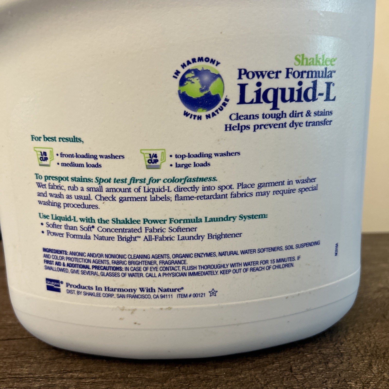 NOS Shaklee Power Formula Liquid L Laundry Concentrate 1 GALLON NEW SEALED