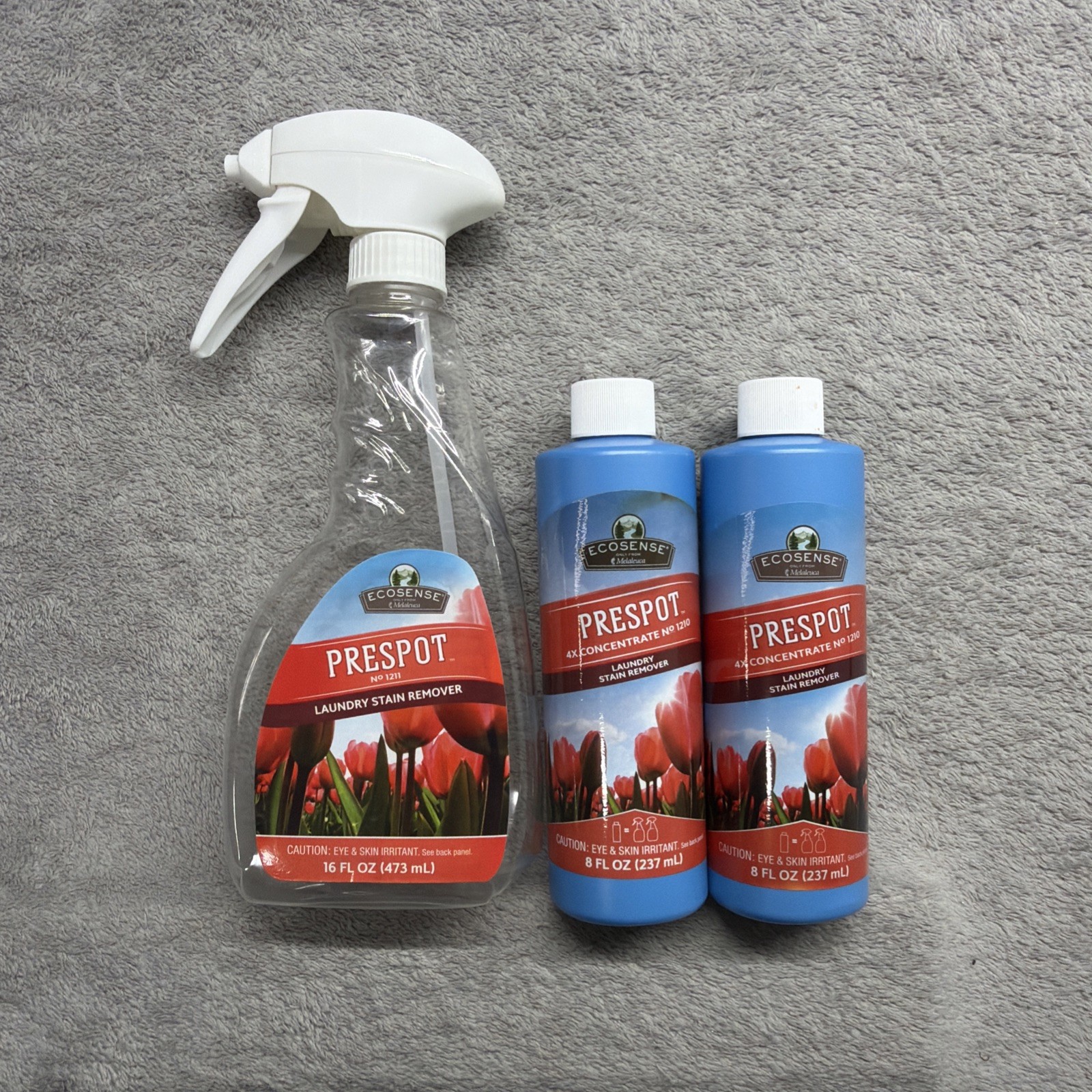 2 Ecosense PreSpot 4x Concentrate Laundry Stain Remover 8oz Ea Melaleuca Sprayer