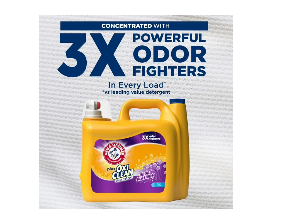 plus Oxiclean Odor Blasters Liquid Laundry Detergent, Fresh Burst,