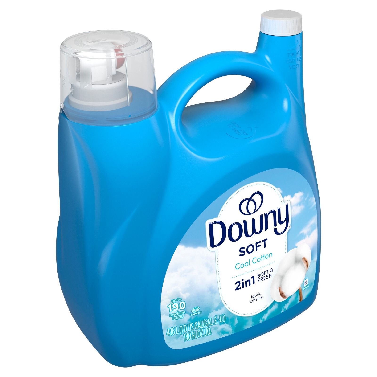 3 PACK Downy Liquid Fabric Softener, Cool Cotton Scent, 140 fl oz