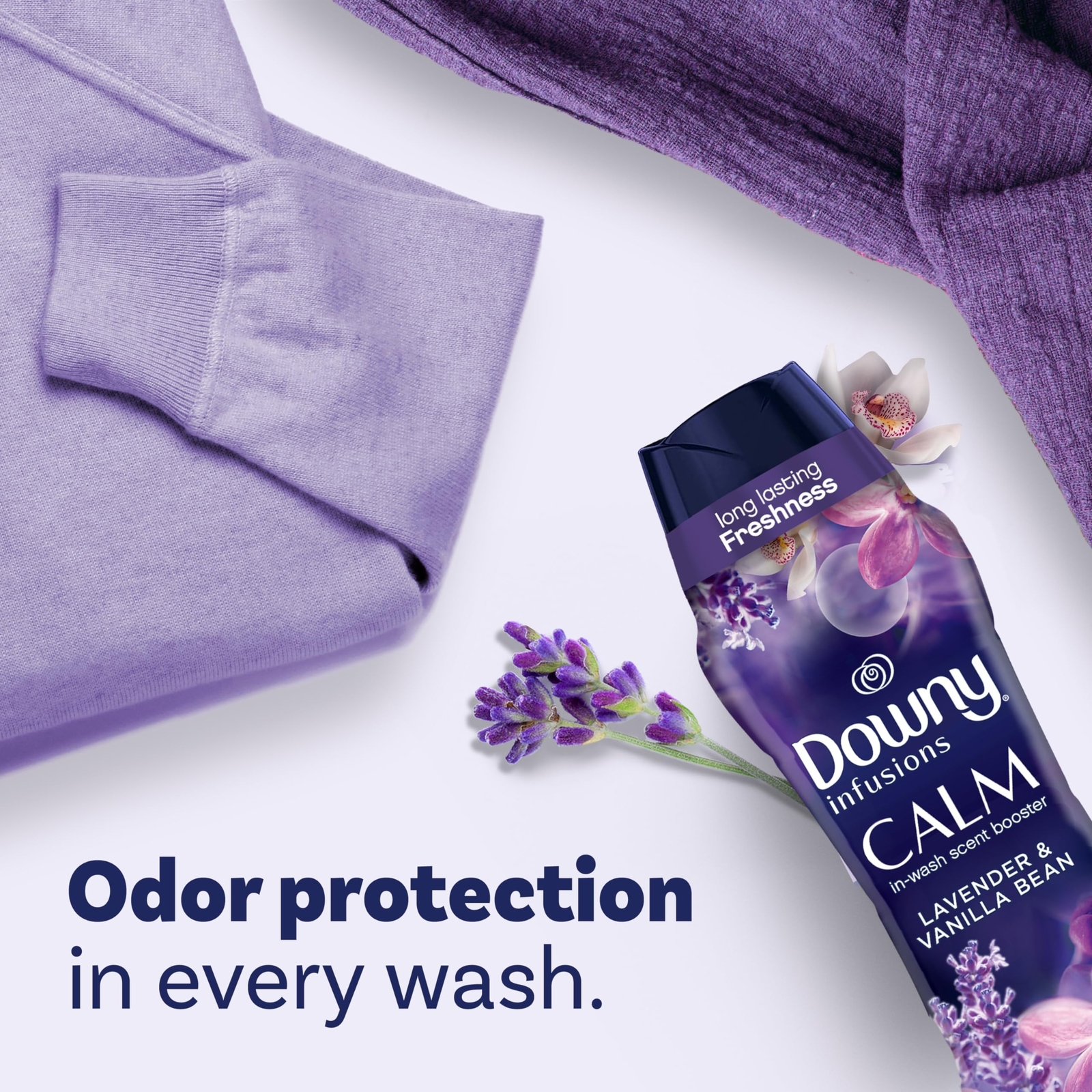 Downy Infusions In-Wash Laundry Scent Booster Beads, CALM, Soothing Lavender …
