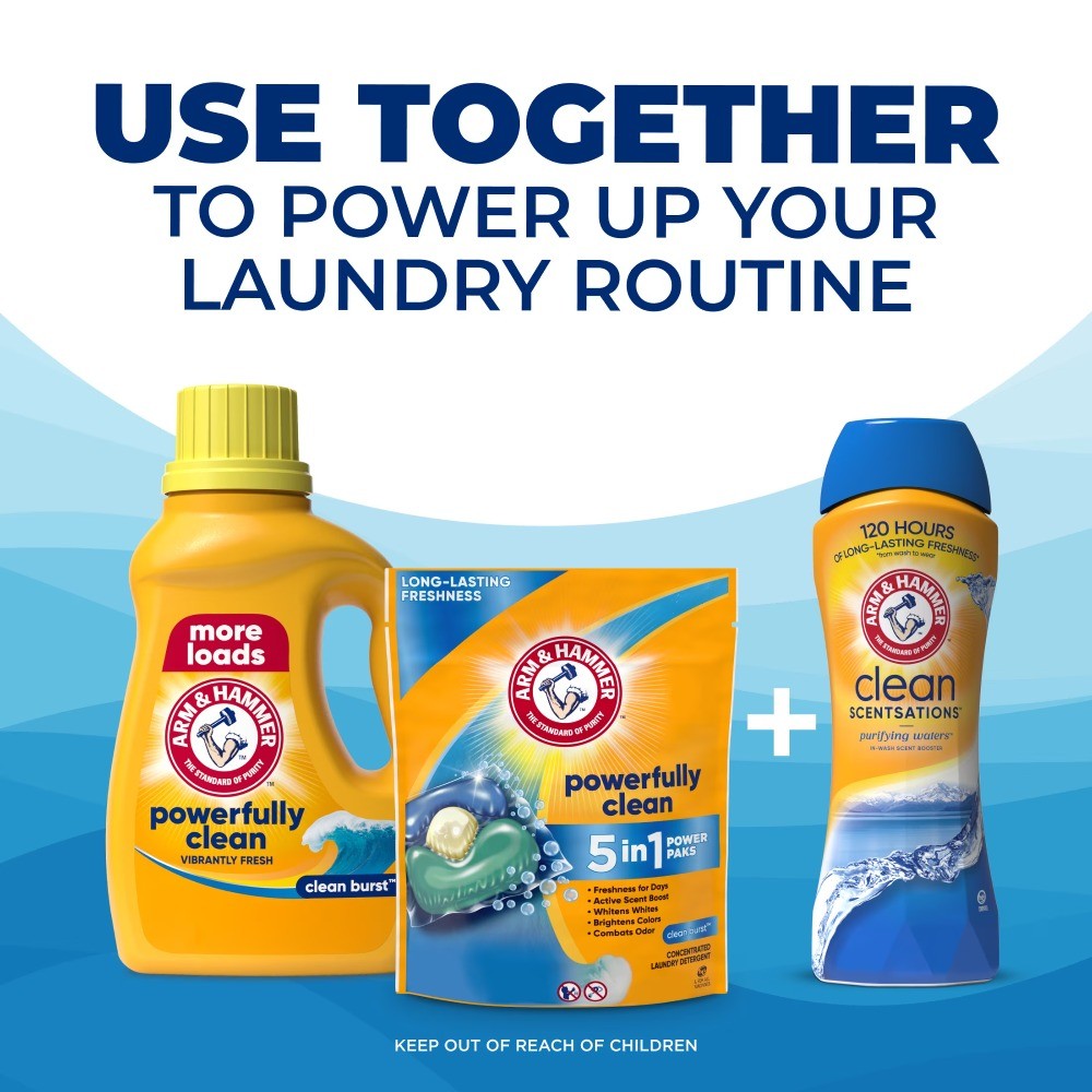Laundry Detergent Liquid, Clean Burst, 10 Extra Loads, 43 fl oz, 43 Loads