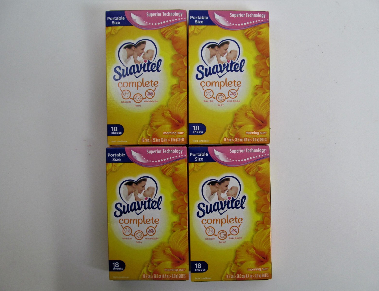 Suavitel Complete Morning Sun Fabric Conditioner Sheets Lot (72 Sheets Total)