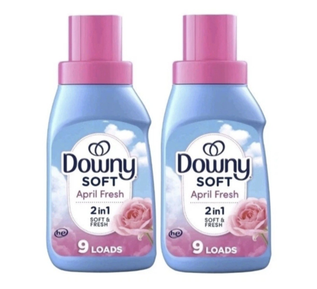 🩷 DOWNY SOFT (2-PACK) 8 Fl. Oz. 🌸🫧 ●APRIL FRESH● 🫧🌸 2-In-1 Fabric Softner.