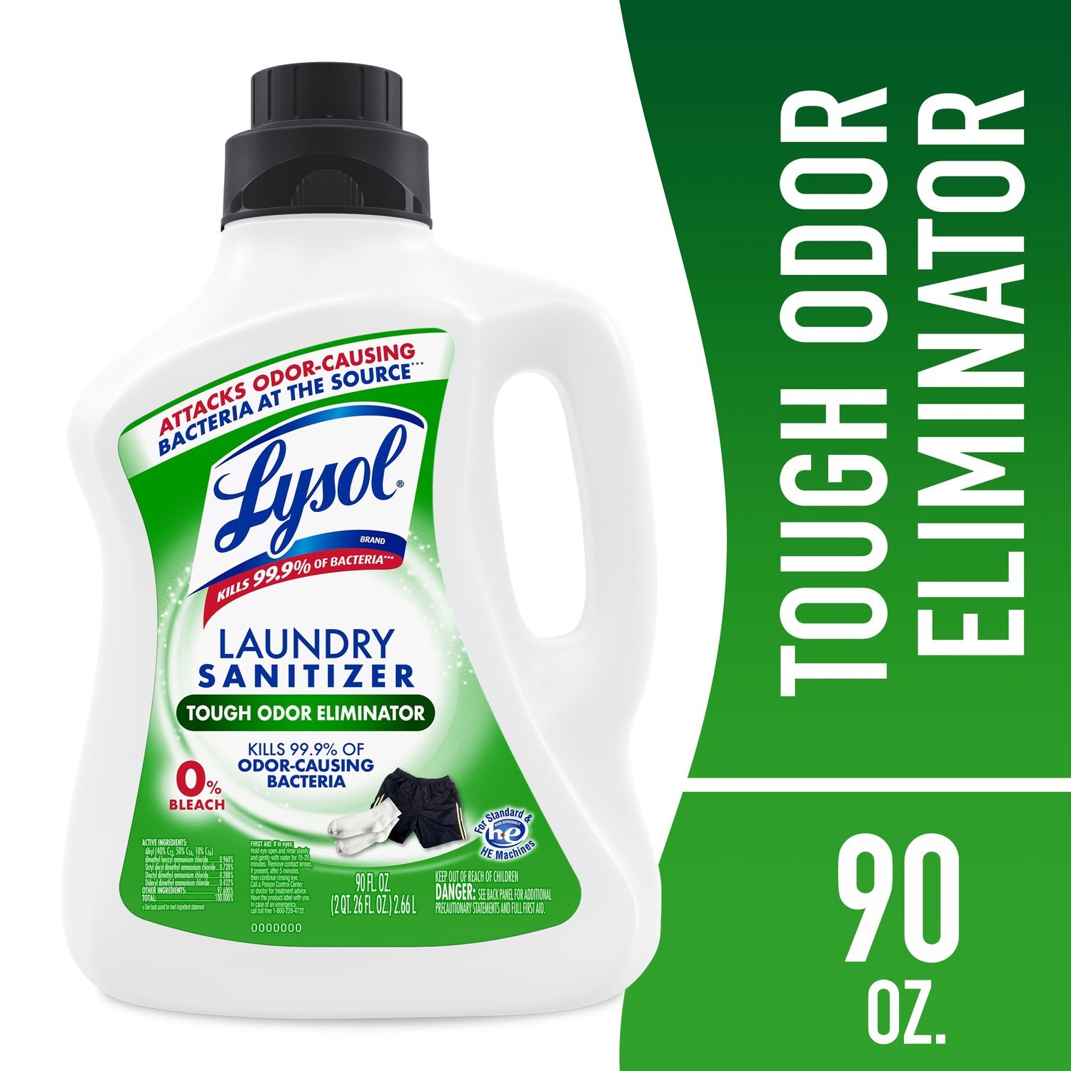 3 Pack Lysol Tough Odor Eliminator Laundry Sanitizer Additive Liquid 90 oz