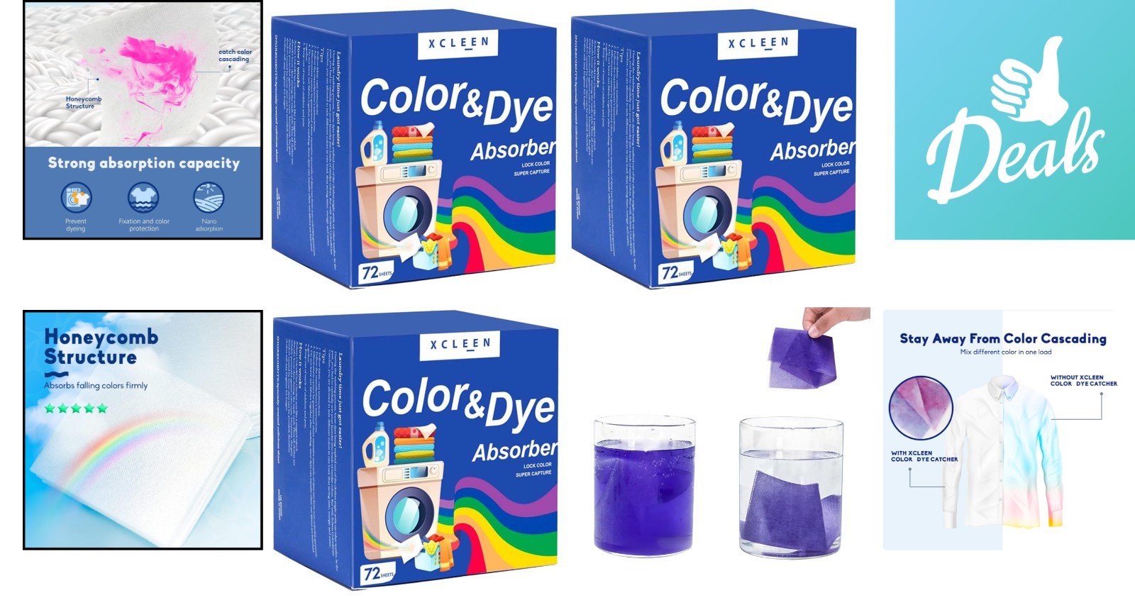 High-Density Color Absorbing Laundry Sheets 216 Count – Fragrance-Free Solution