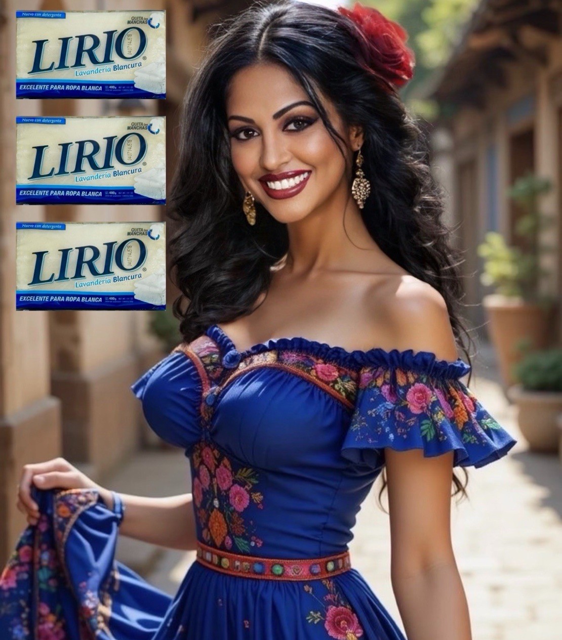 3X Lirio Jabon De Lavanderia Laundry Bar Soaps 400g Mexican Soap MAS FUERTE
