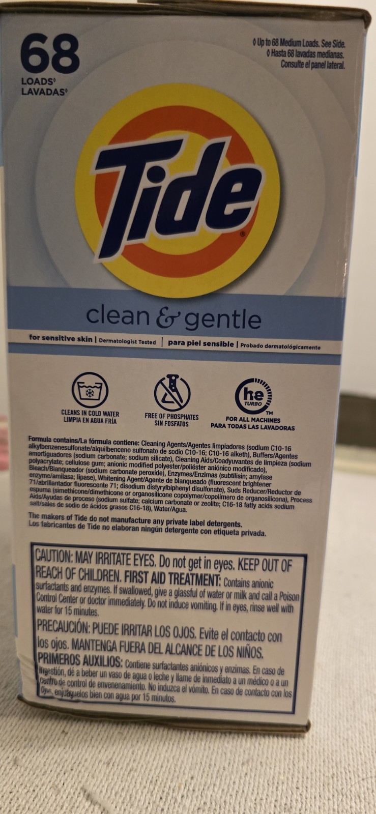 Tide Clean and Gentle Laundry Detergent Powder 68 Loads 77 Oz Box NEW