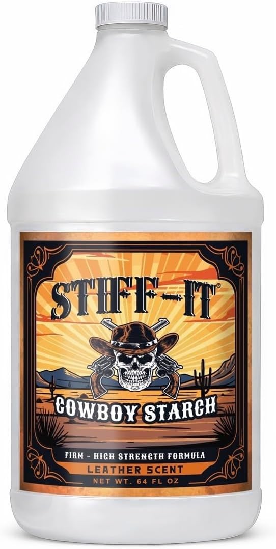 Western Cowboy Starch for Crisp and Clean Denim – Patent Formula with Leather…