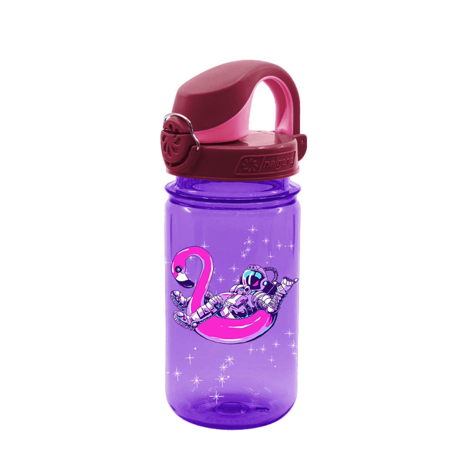 Nalgene Sustain Tritan BPA-Free Kids On The Fly 11.8 Ounces, Purple Astro