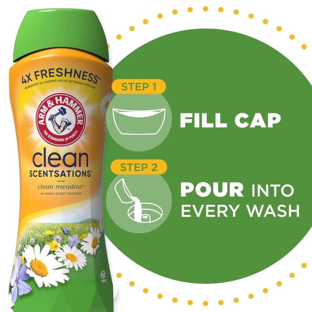 In-Wash Scent Booster Laundry Detergent Enhancer Clean Meadow Scent 24 Oz