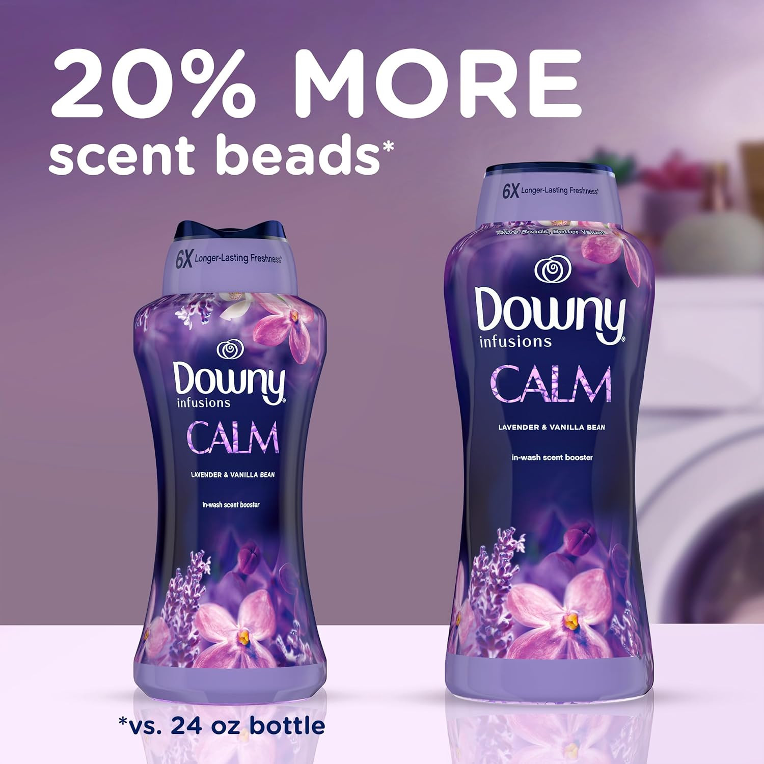 Downy Calm In-Wash Laundry Scent Booster Beads, Soothing Lavender and Vanilla Be