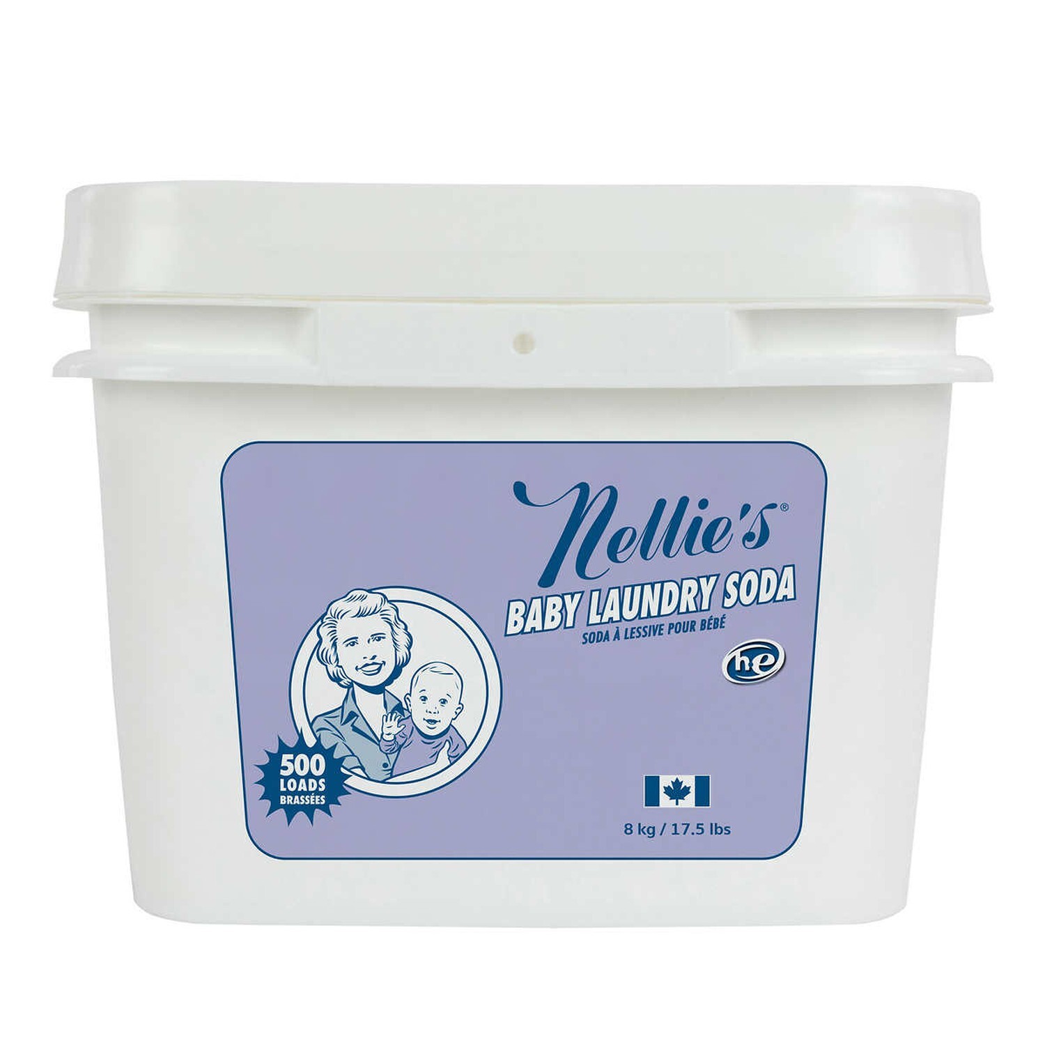 NELLIE’S BABY LAUNDRY SODA SOAP DETERGENT WASHING POWDER HE BULK 500 LOADS 17LBS
