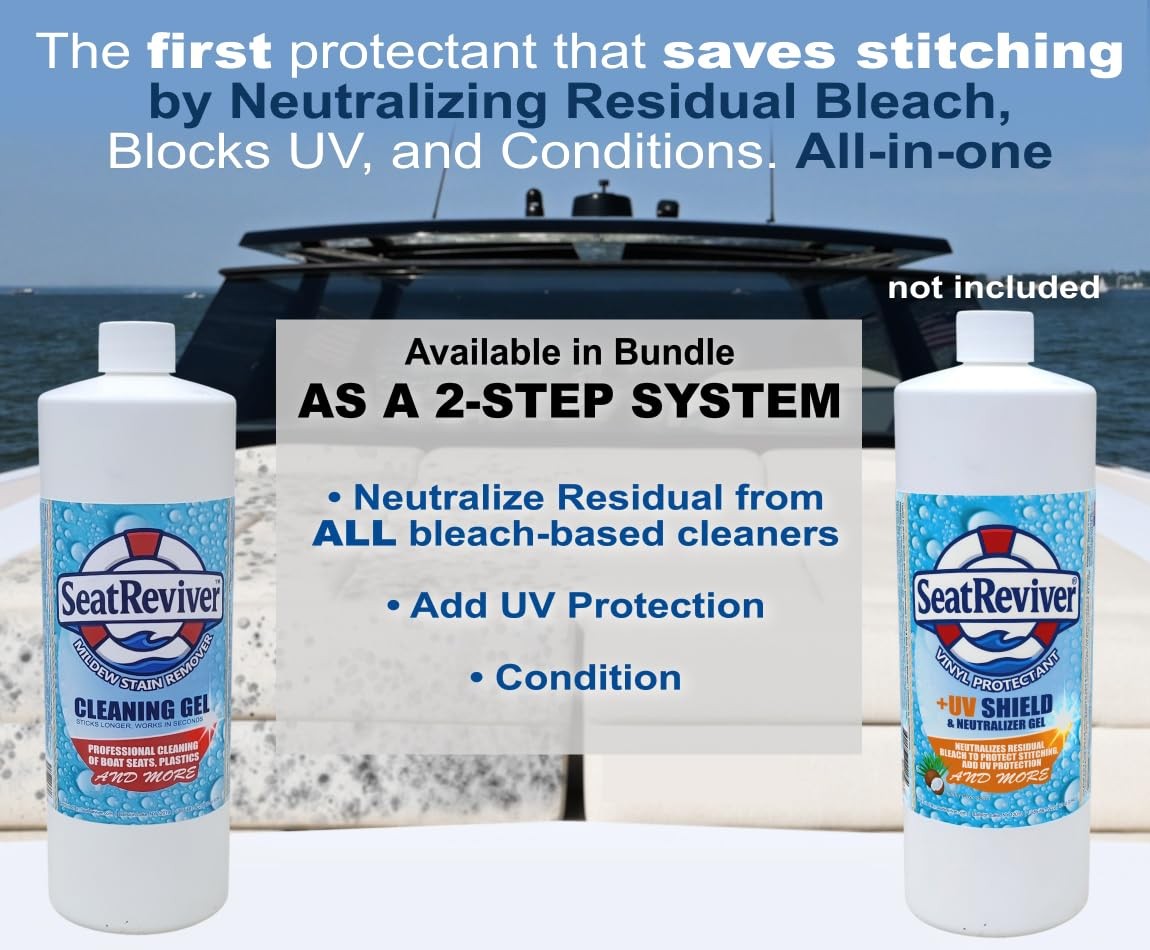 Seat Reviver Marine Mildew Stain Remover for Boat Seats, 32 Fl Oz (Pack of 1)