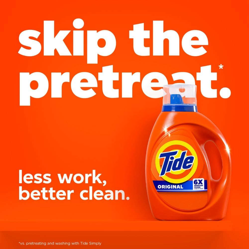 Tide Original Liquid Laundry Detergent 80oz 64 Loads Stain Removal