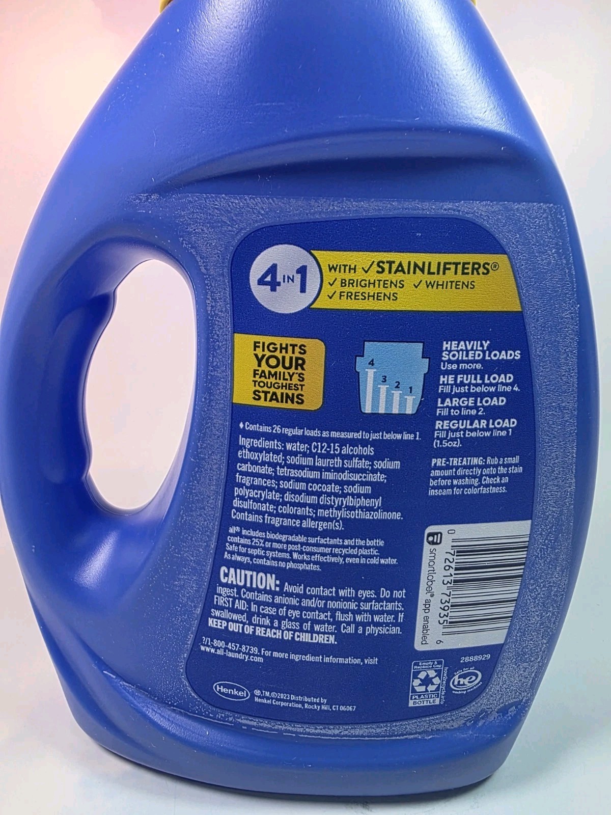(2) All Liquid Laundry Detergent Sunshine Fresh 4 in 1 Stainlifters Fresh Clean.