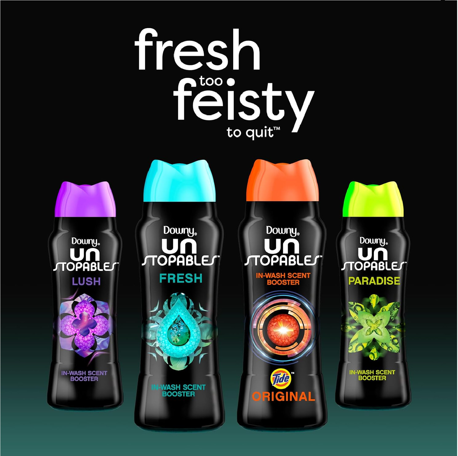 Downy Unstopables In Wash Scent Booster Beads, Lush Scent, 24 oz, Laundry Beads