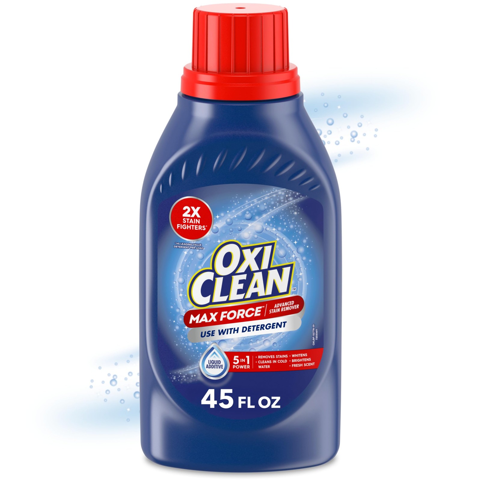 OxiClean Max Force Advanced Stain Remover Liquid, 45 Fl Oz (Pack of 1)