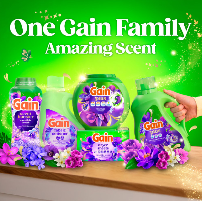 Gain Plus OXI Liquid Laundry Detergent Moonlight Breeze 170 fl oz