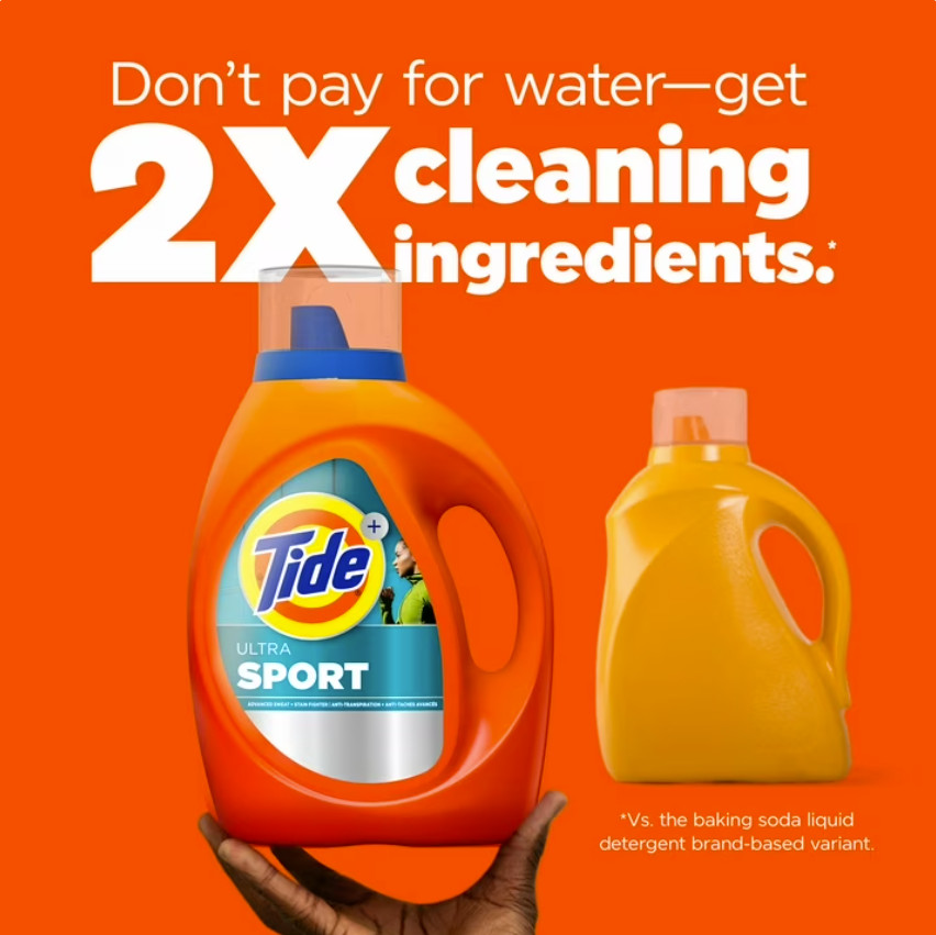 Tide Ultra Sport Liquid Laundry Detergent, Advanced Sweat, 73 fl oz, 156 Loads