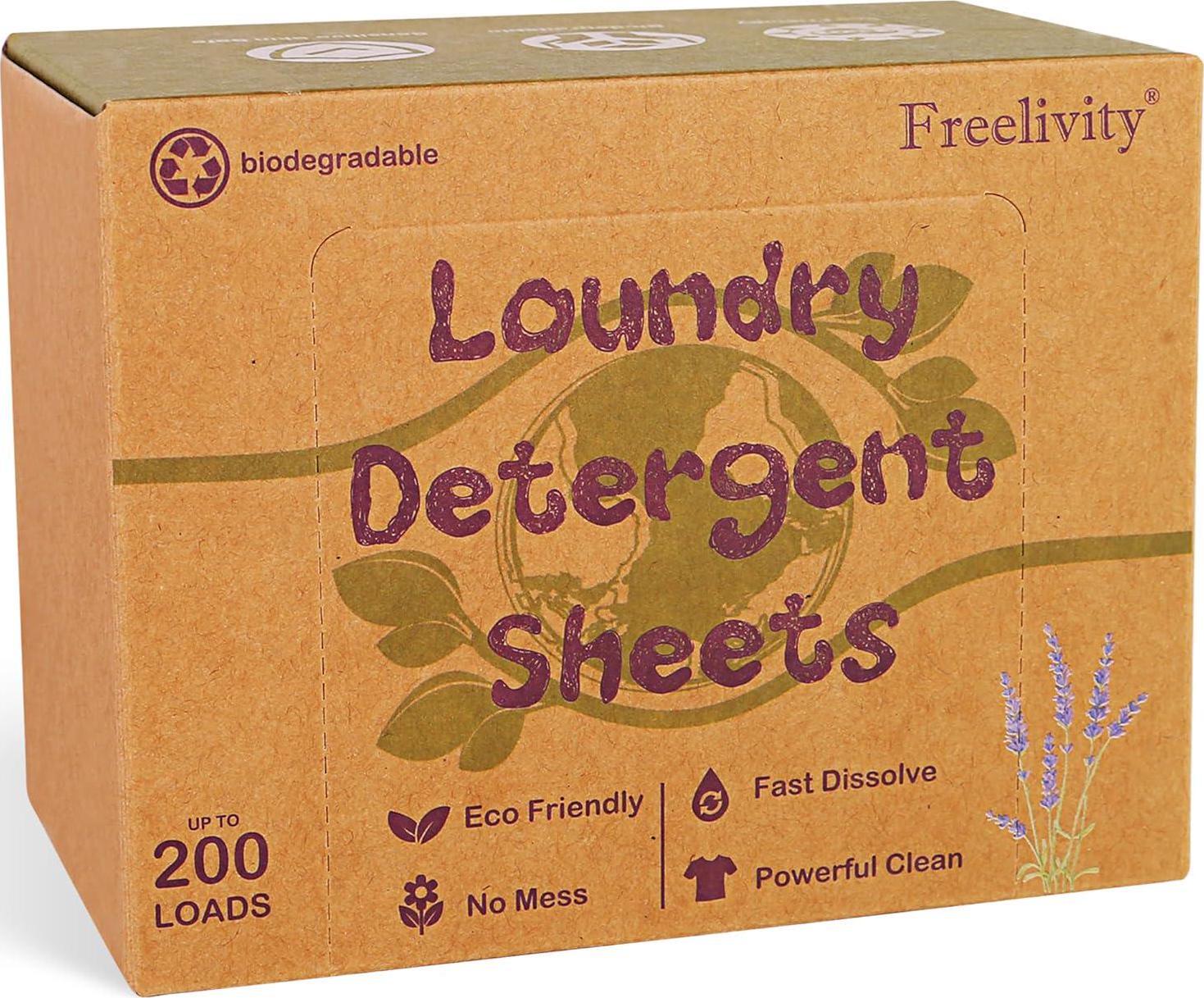 Laundry Detergent Sheets 200 Loads Eco-Friendly Laundry Soap Strips No Plastic