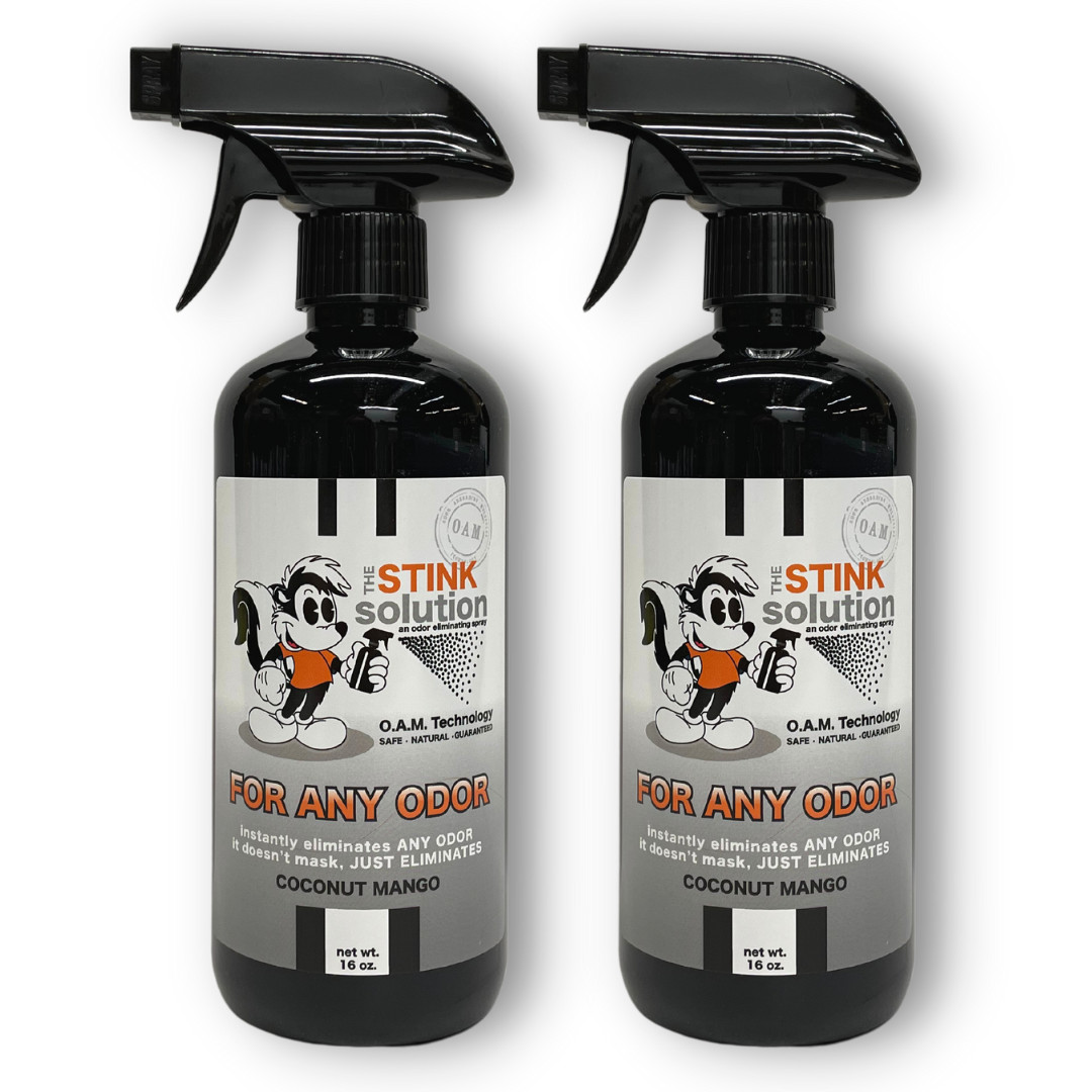 The Stink Solution For Any Odor Eliminating Spray Coconut Mango 2 16 oz Bottles