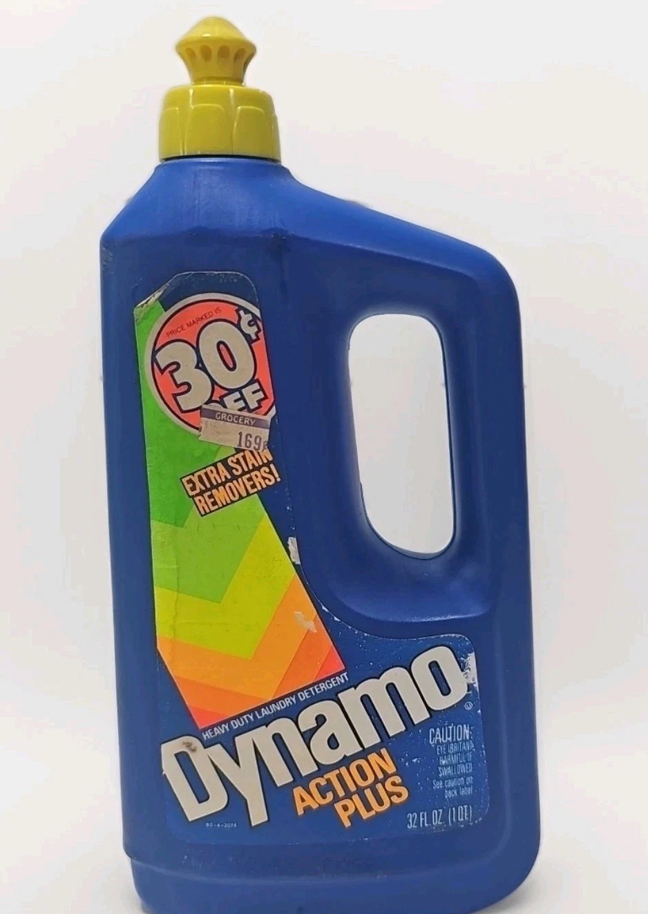 Vtg 32oz Dynamo Action Plus Heavy Duty Laundry Detergent NOS TV Movie Prop Retro