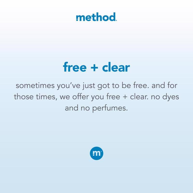 Method Laundry Detergent Free + Clear Fragrance Free 53.5 oz U-Pick 1 pk or 2 pk