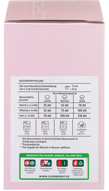 10 x 1.3 Kg Denkmit Color detergent powder Glamorous Touch, 20 Wl