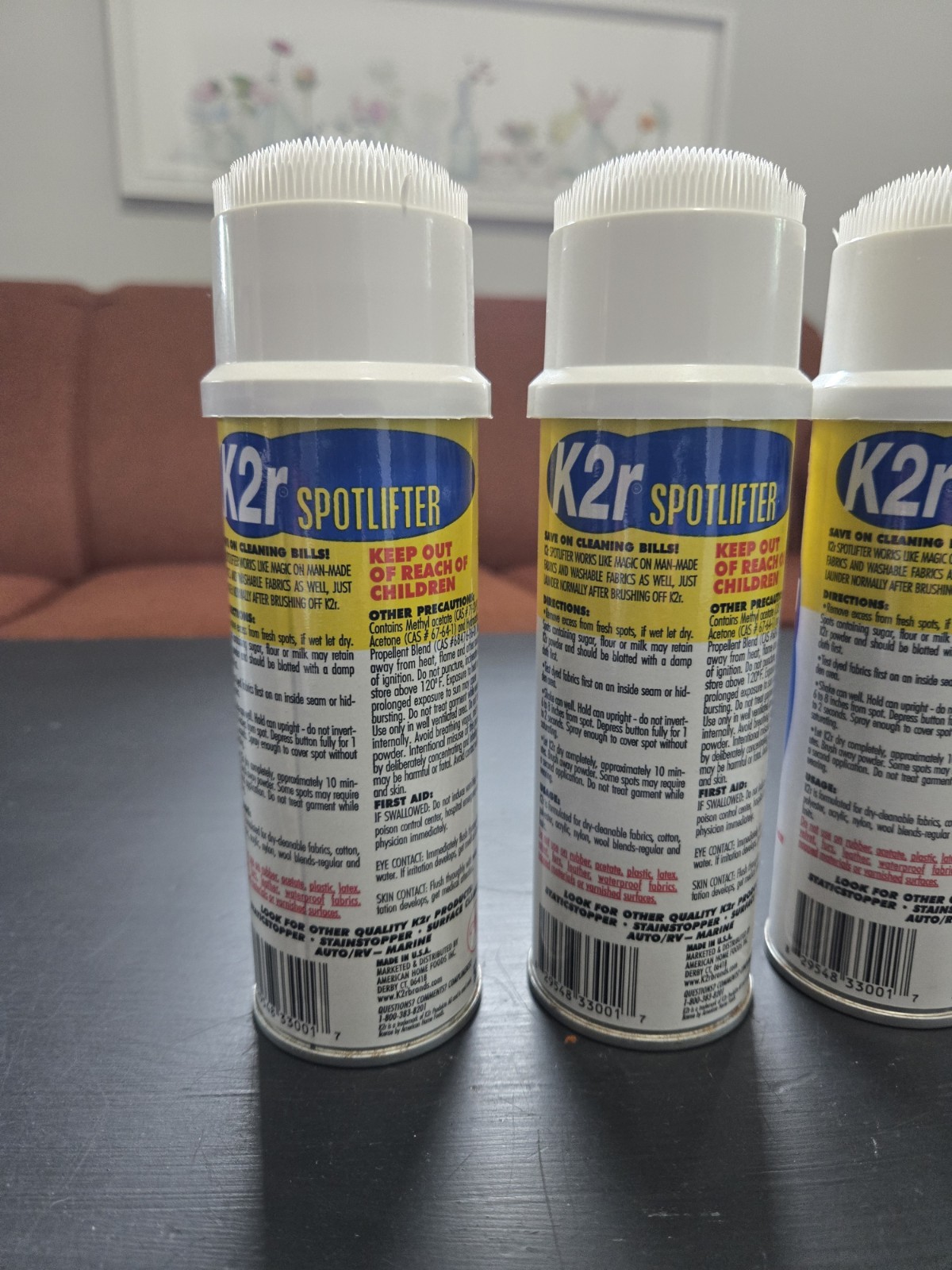 Lot of 4 Vintage K2r Spotlifter 5 oz Carpet Clothing Upholstery Stain Remover