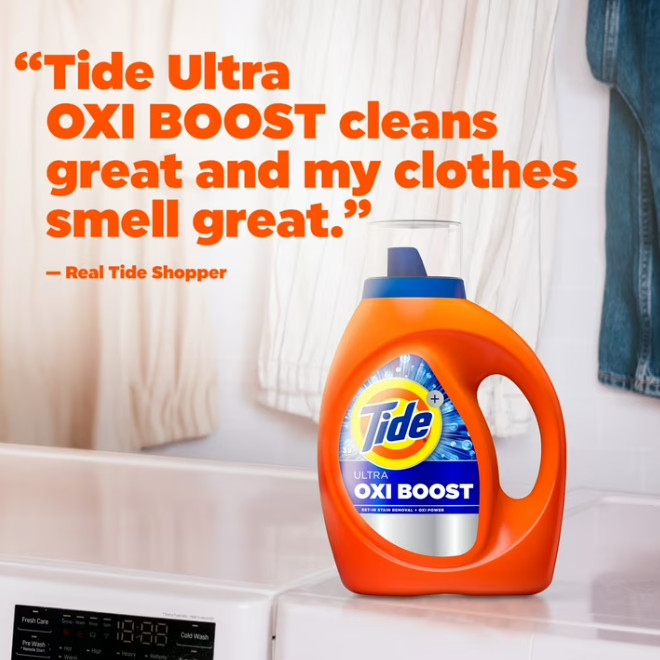 Tide with Ultra Oxi Boost, Advanced Stain Remover 117 fl oz 83 Loads