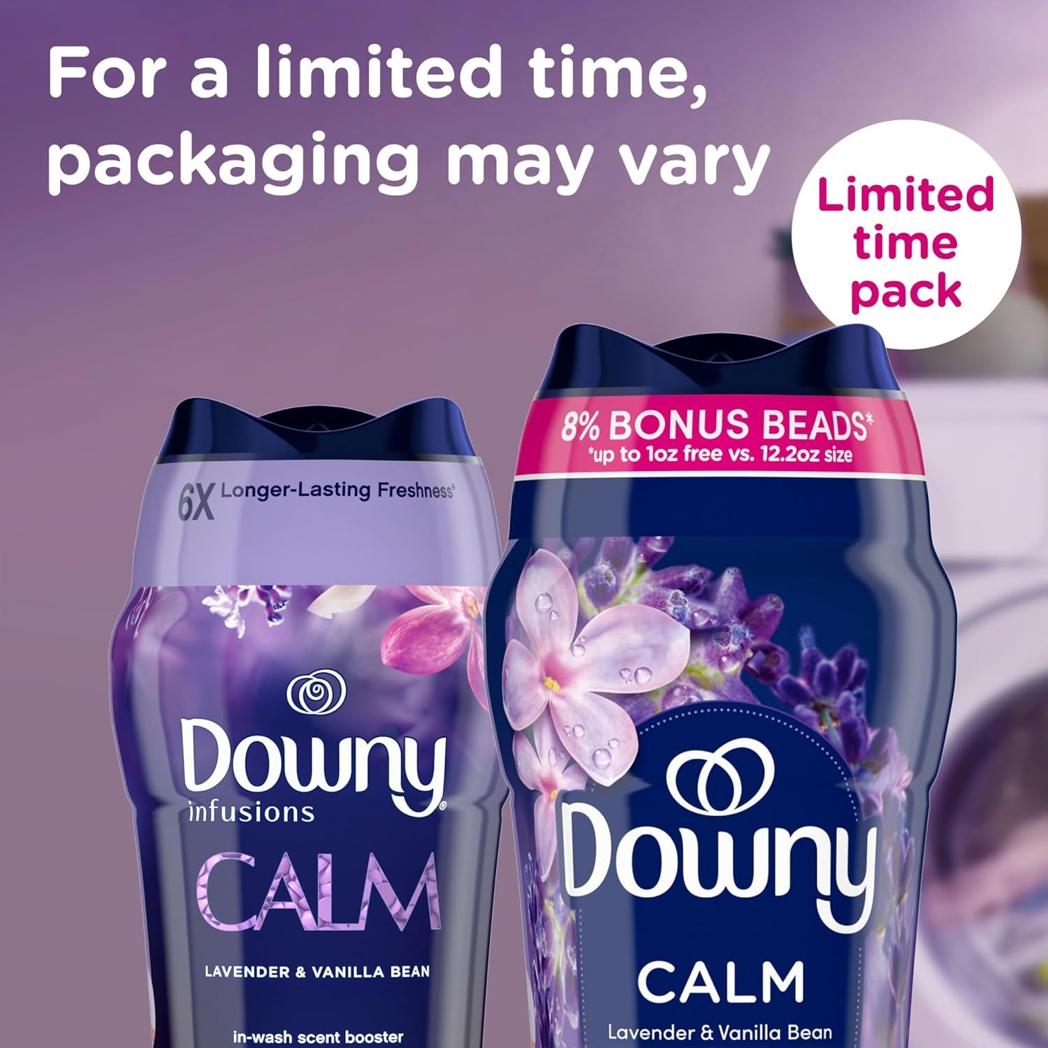 Downy Calm In-Wash Laundry Scent Booster Beads, Soothing Lavender and Vanilla Be