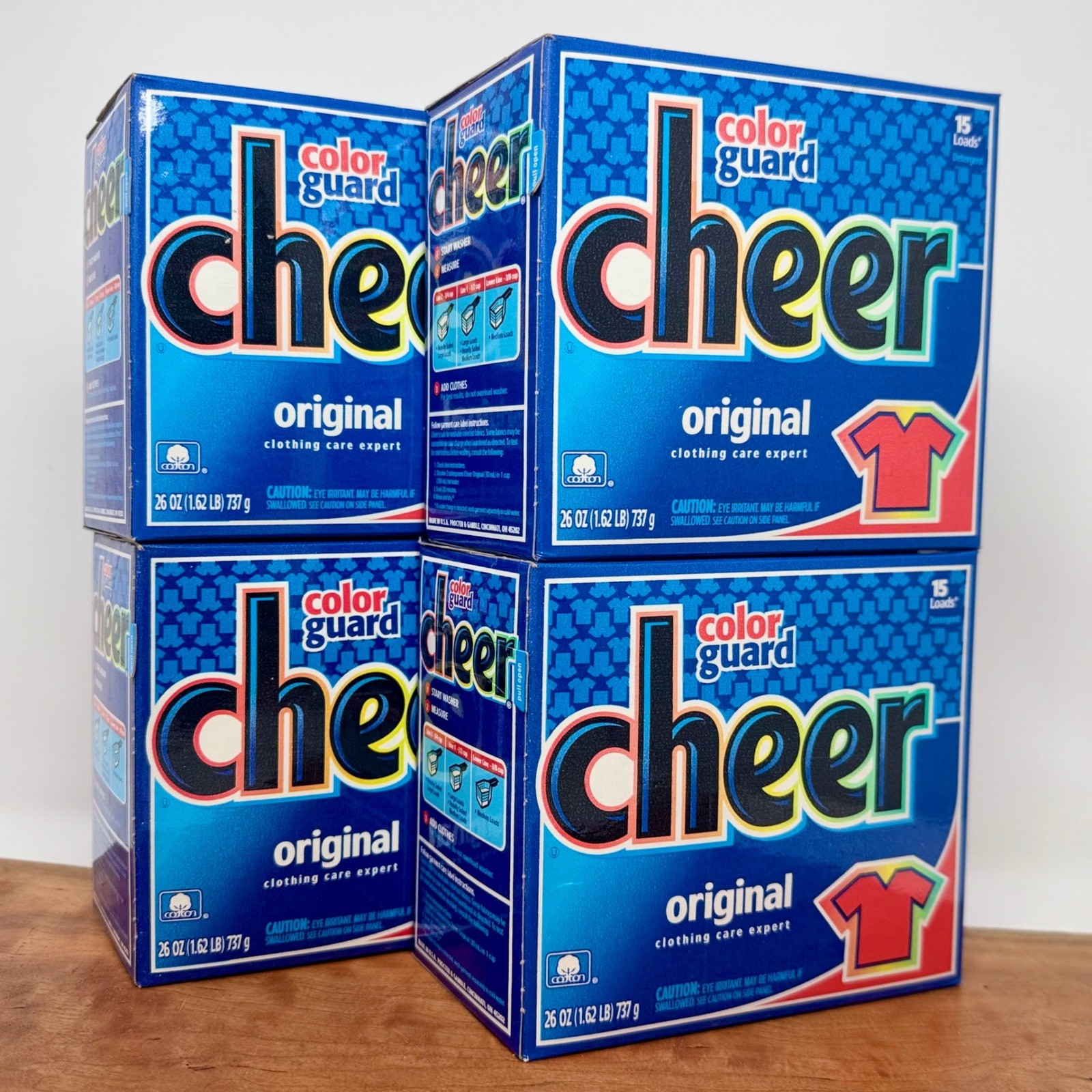 Vintage Cheer Color Guard 4 Pack Original Laundry Detergent Powder 26oz 15 Loads