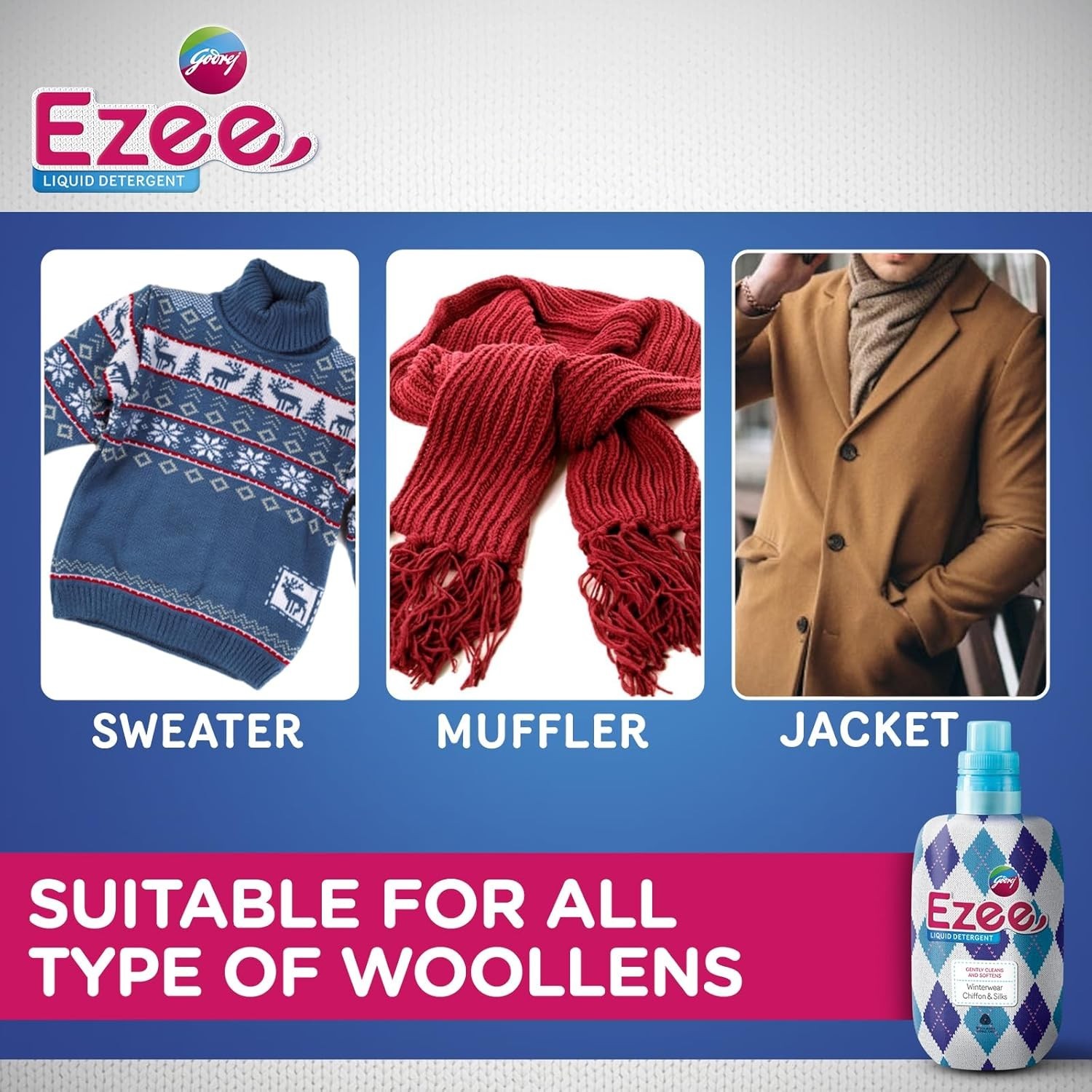 Godrej Ezee Liquid Detergent for Washing machine woolen clothes- 250g