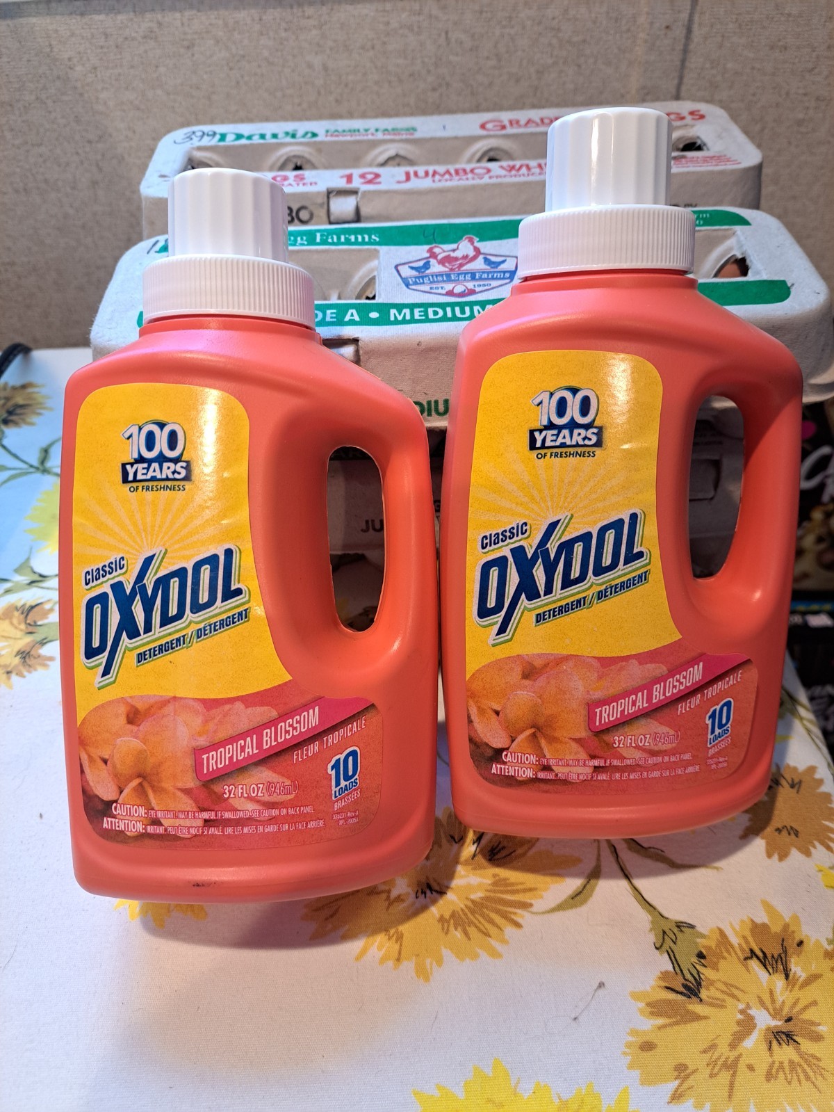 (2) Oxydol Tropical Blossom Laundry Detergent 32 Fl. Oz. 10 Loads Discontinued
