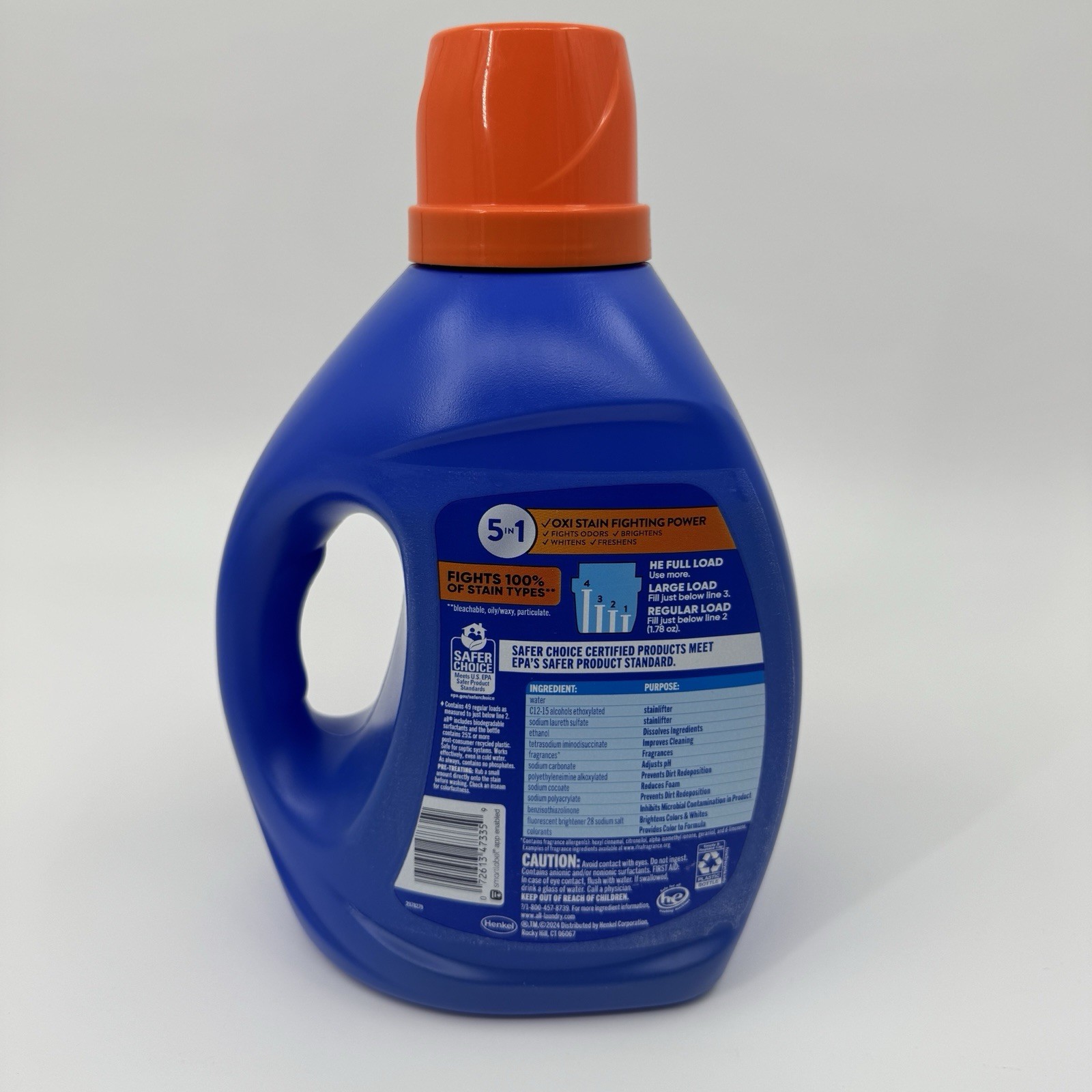 All Liquid Laundry Detergent, Sunshine Fresh Scent OXI Plus Odor Lifter 88 Oz